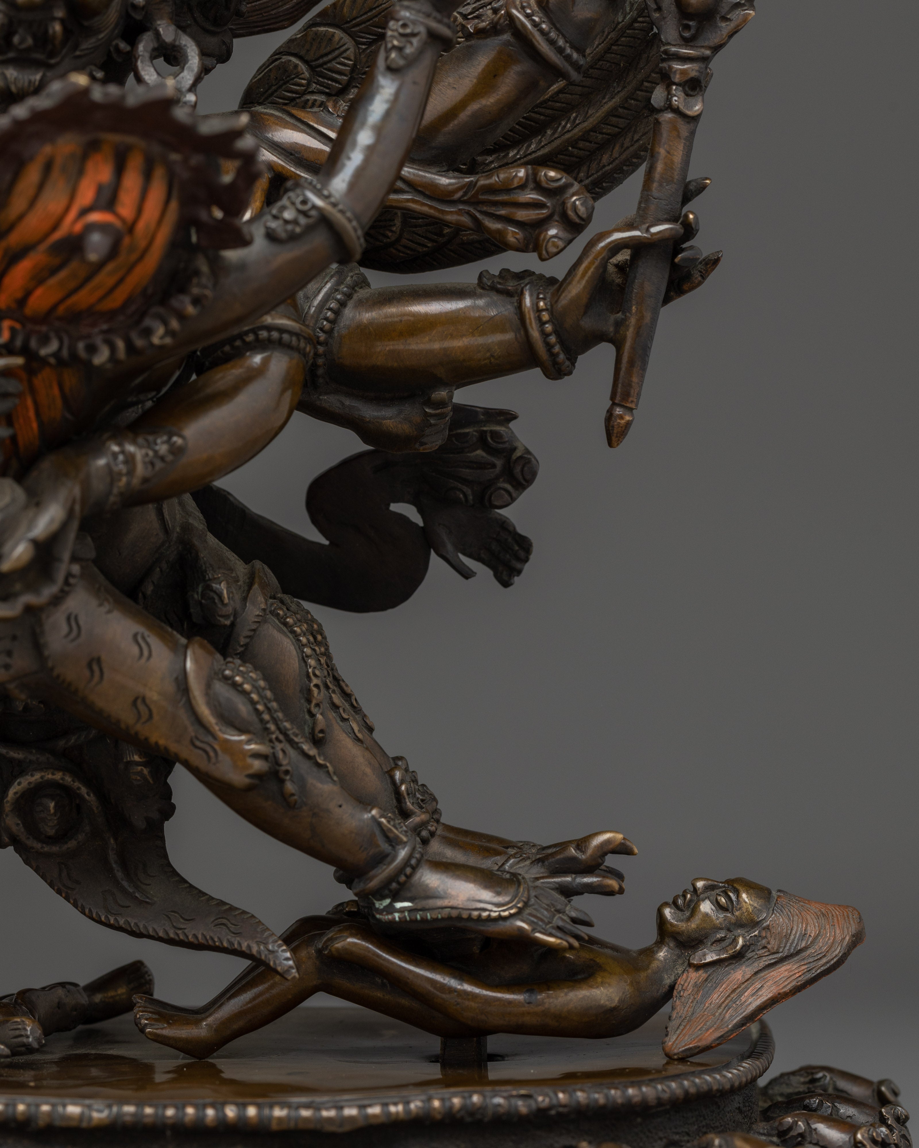 Hayagriva Oxidized Copper Statue | Symbol of Power and Protection