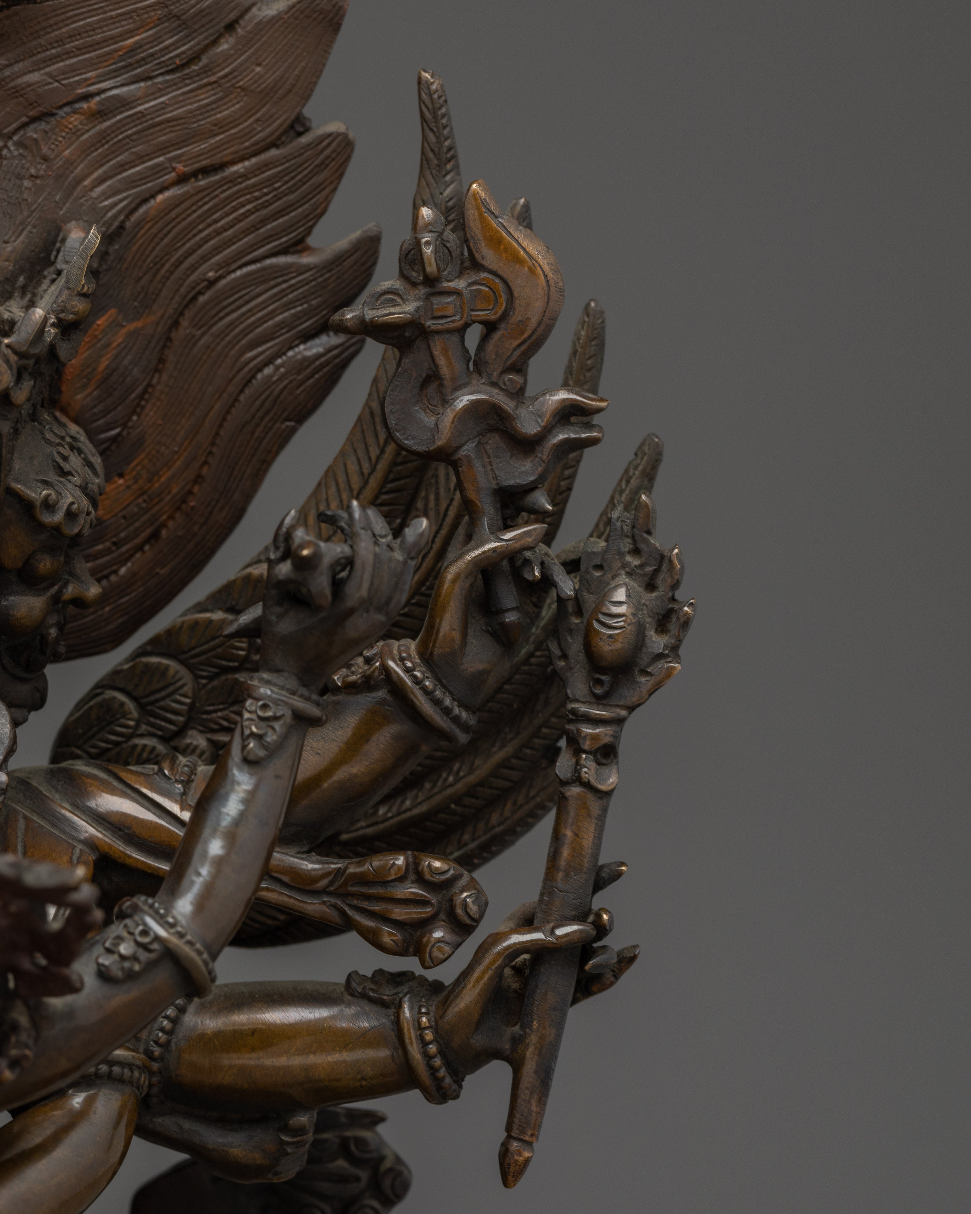 Hayagriva Oxidized Copper Statue | Symbol of Power and Protection