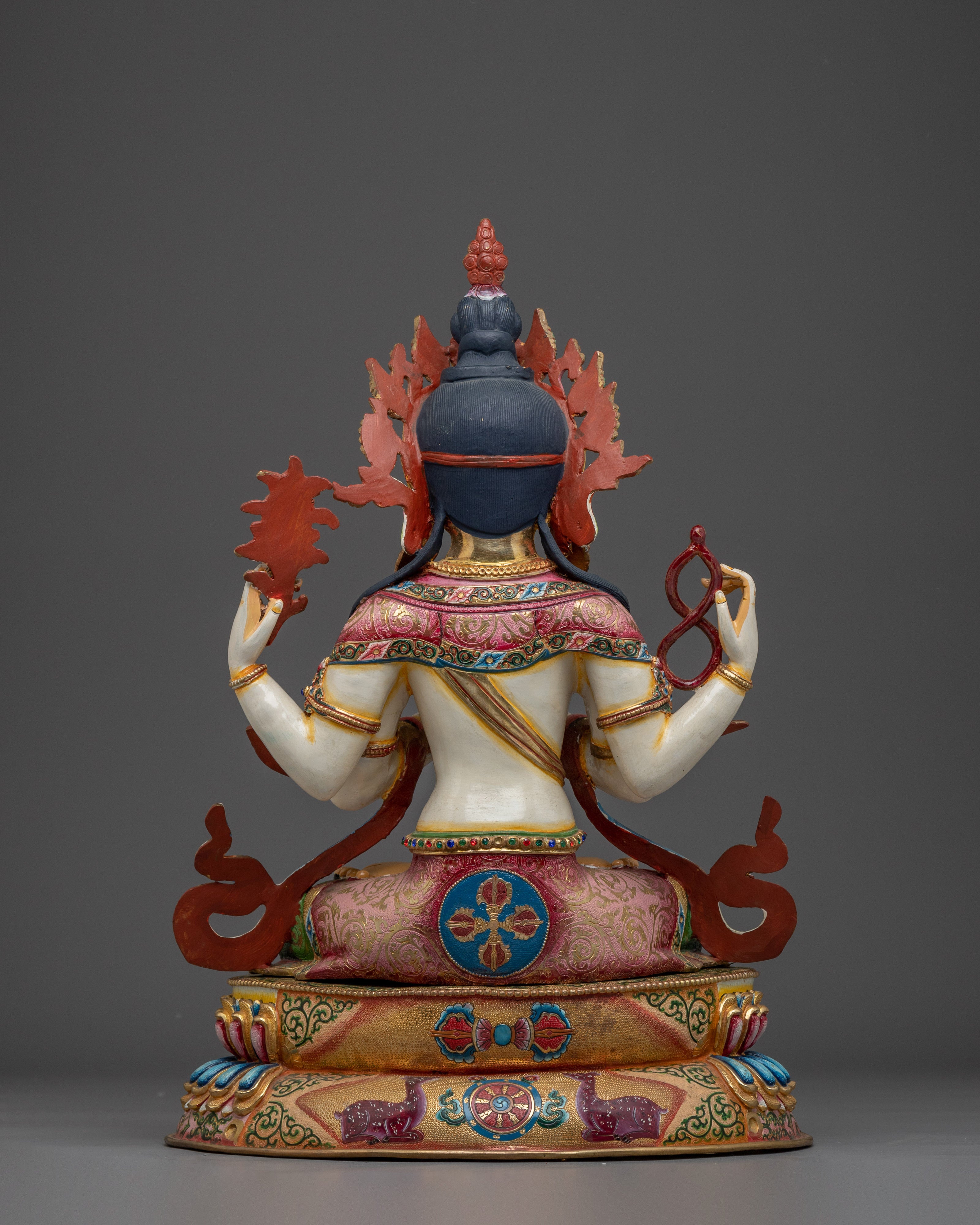 Tibetan Chenrezig Icon | Handcrafted Nepali Artwork