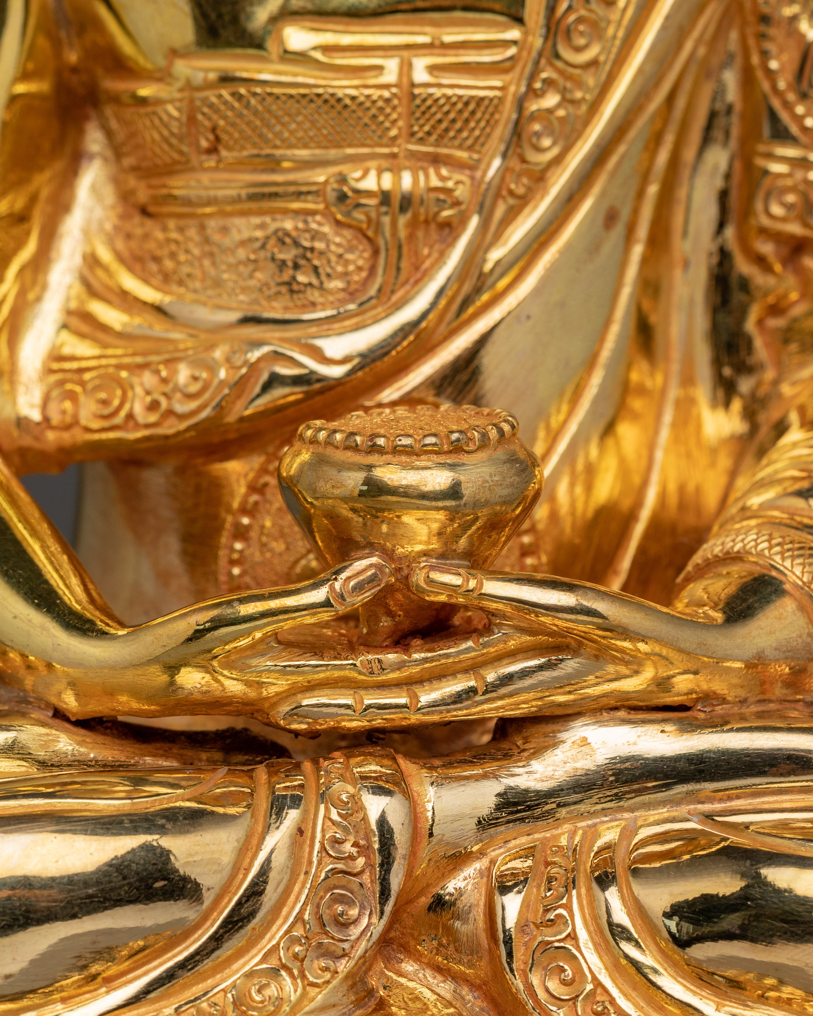 Amitabha, Buddha of Infinite Light | Gold Gilded Sculpture