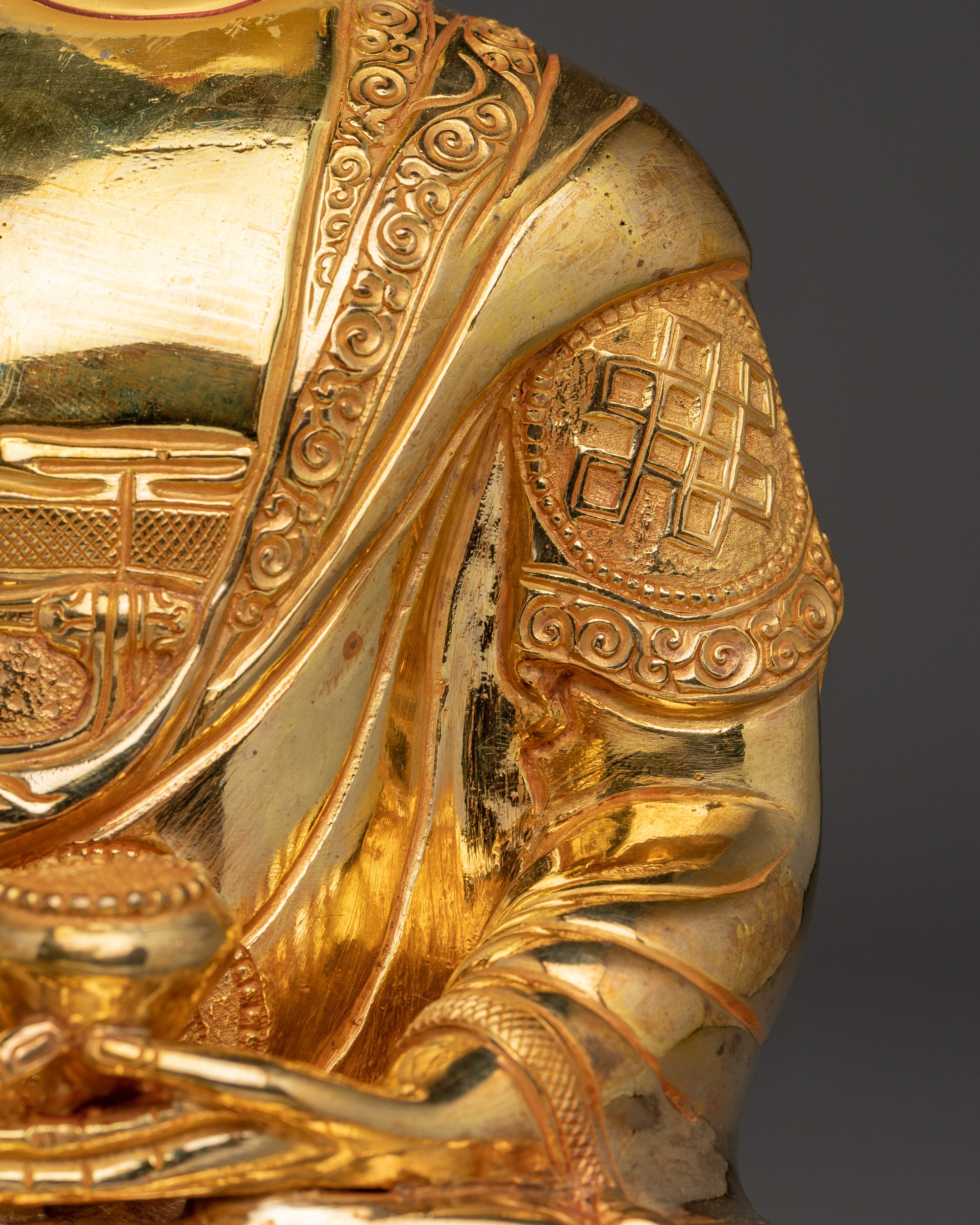 Amitabha, Buddha of Infinite Light | Gold Gilded Sculpture