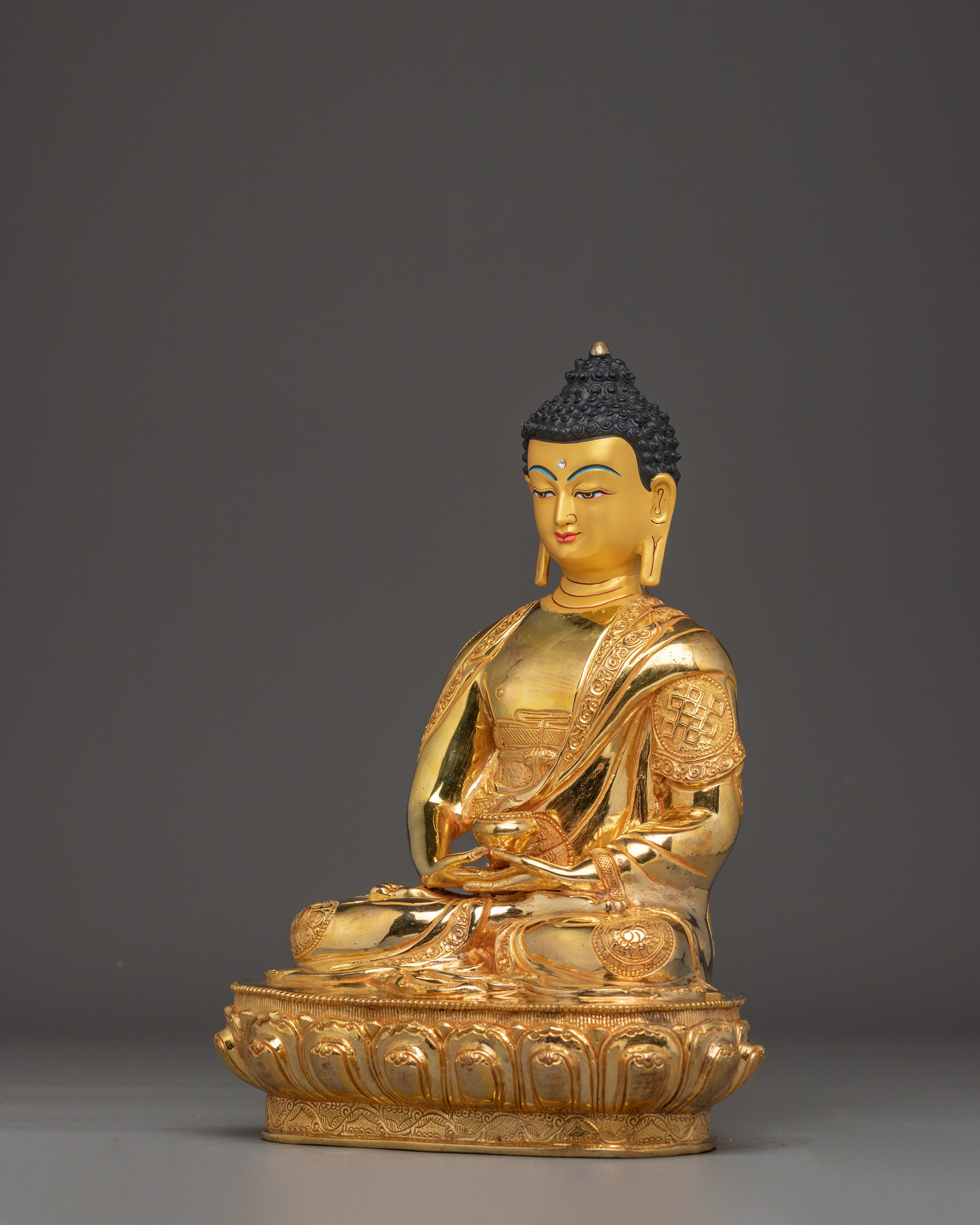 Amitabha, Buddha of Infinite Light | Gold Gilded Sculpture