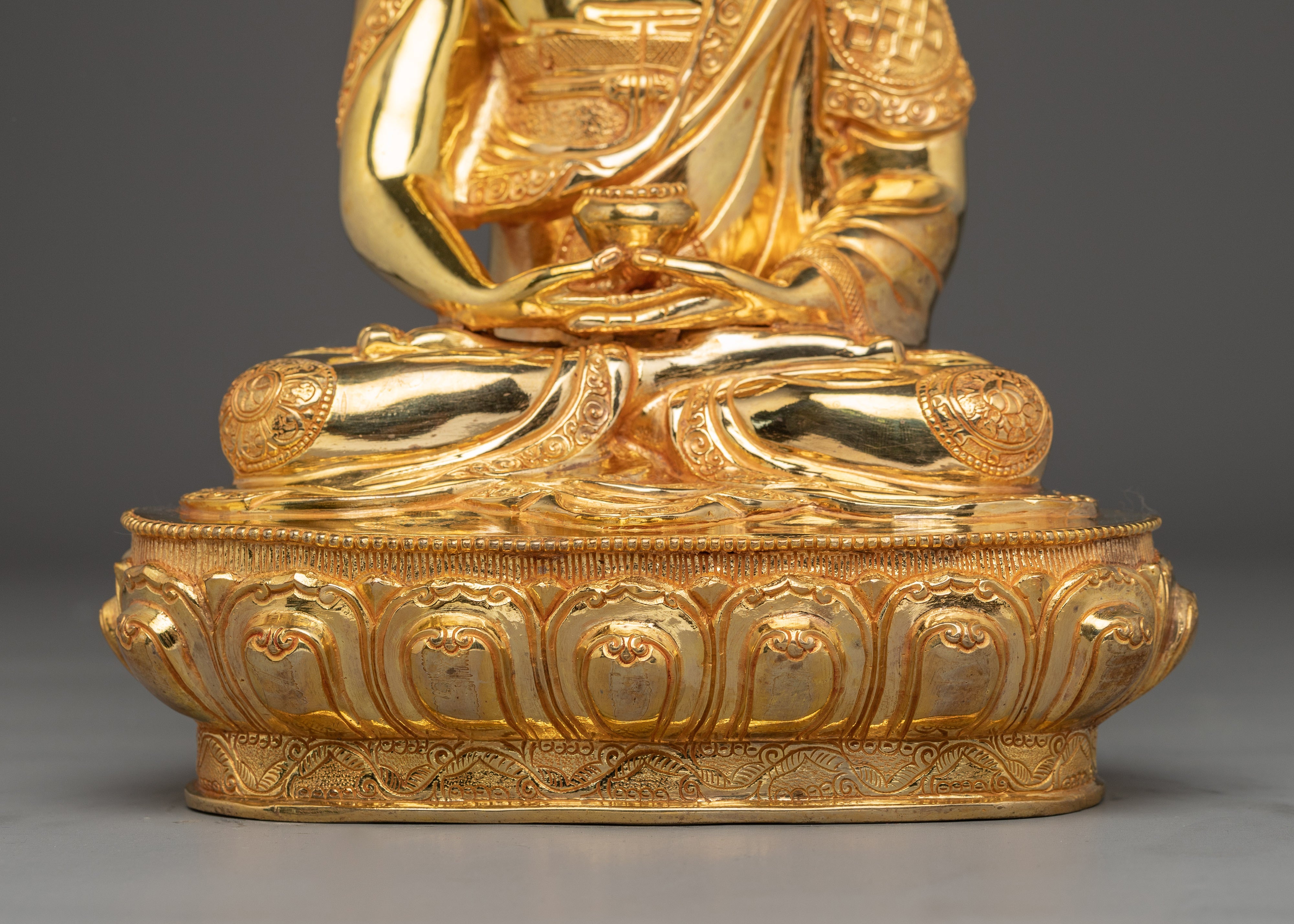 Amitabha, Buddha of Infinite Light | Gold Gilded Sculpture