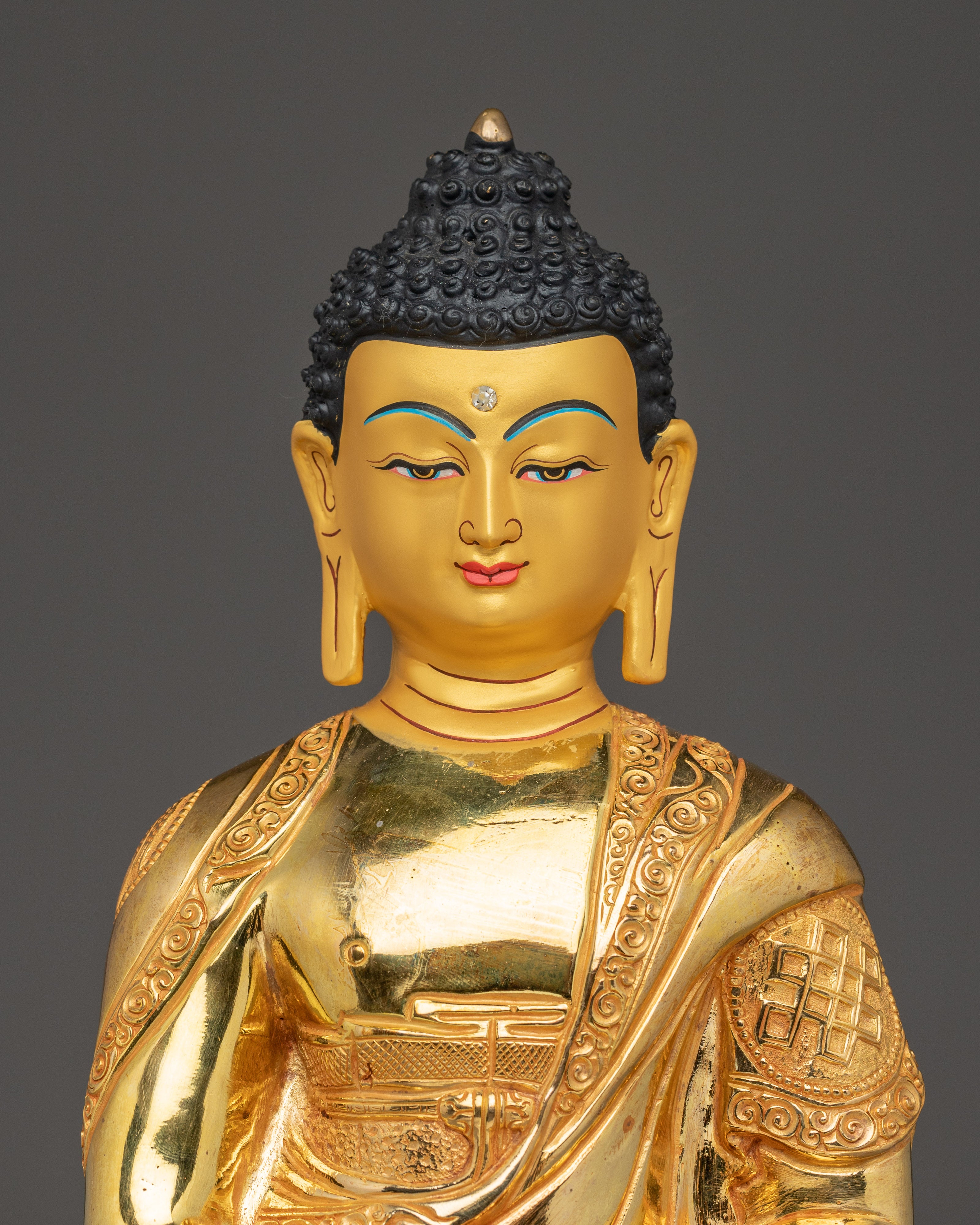 Amitabha, Buddha of Infinite Light | Gold Gilded Sculpture