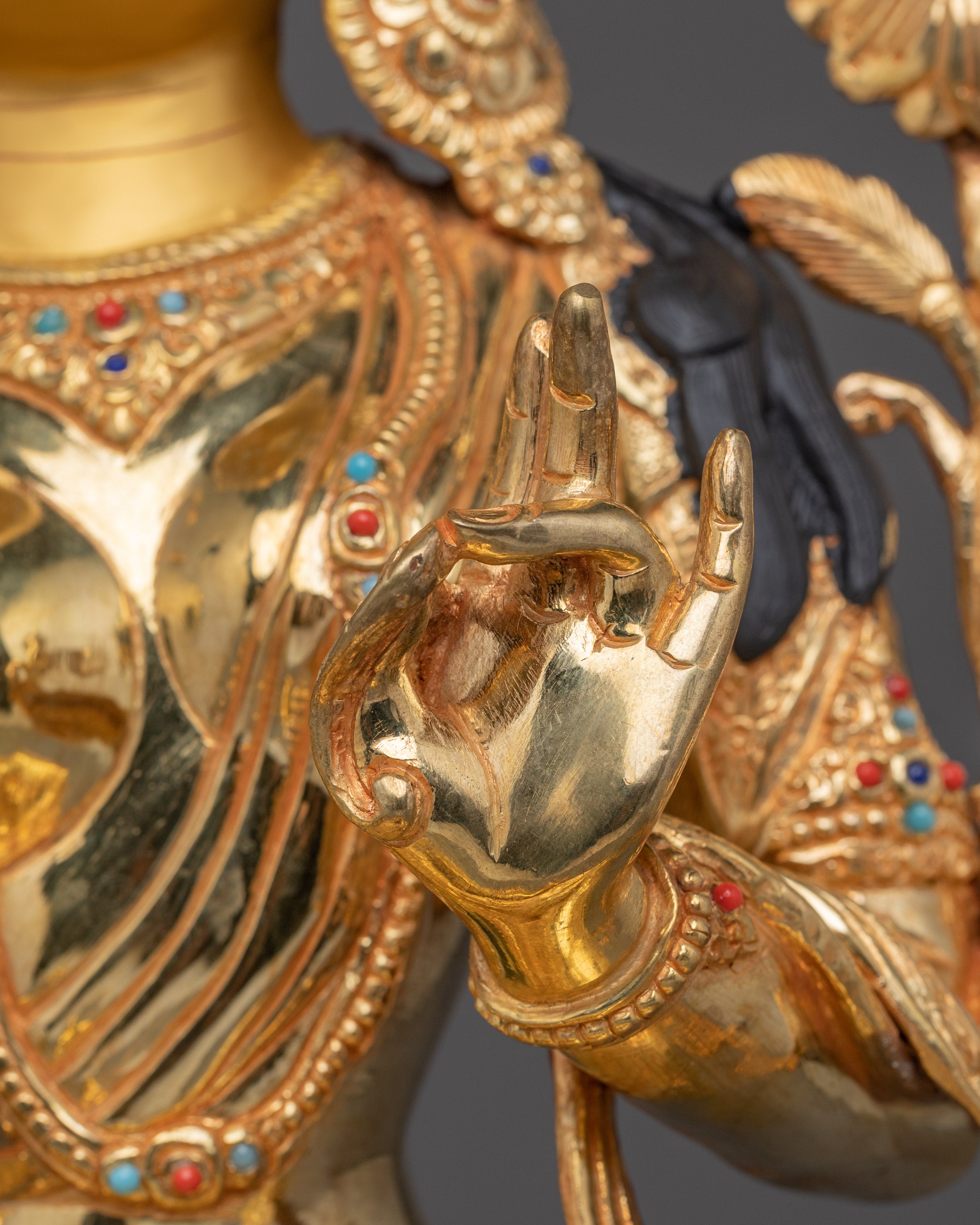 Green Tara, Fearless Mother of Compassion | Gold Gilded Art for Spiritual Growth