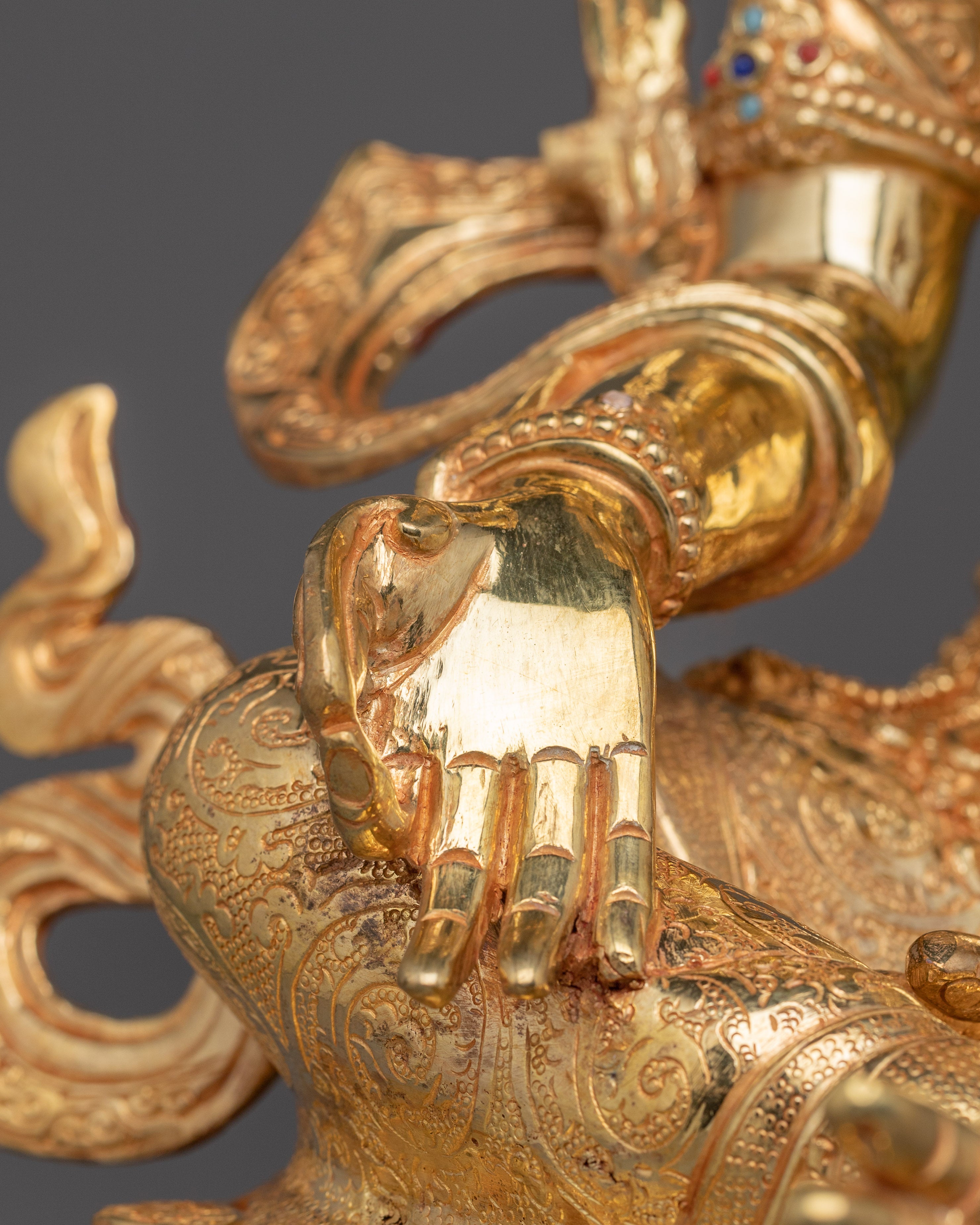 Green Tara, Fearless Mother of Compassion | Gold Gilded Art for Spiritual Growth