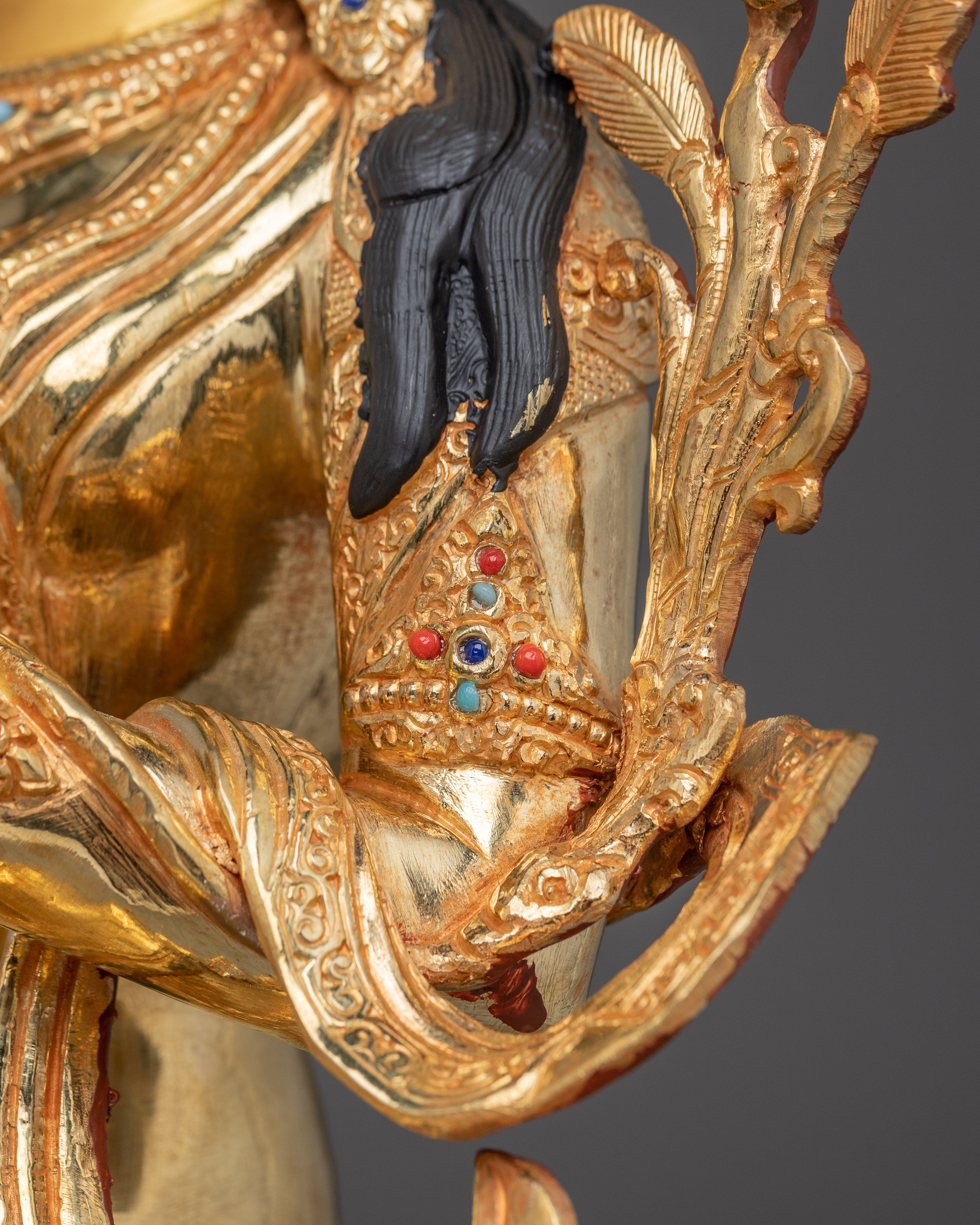 Green Tara, Fearless Mother of Compassion | Gold Gilded Art for Spiritual Growth