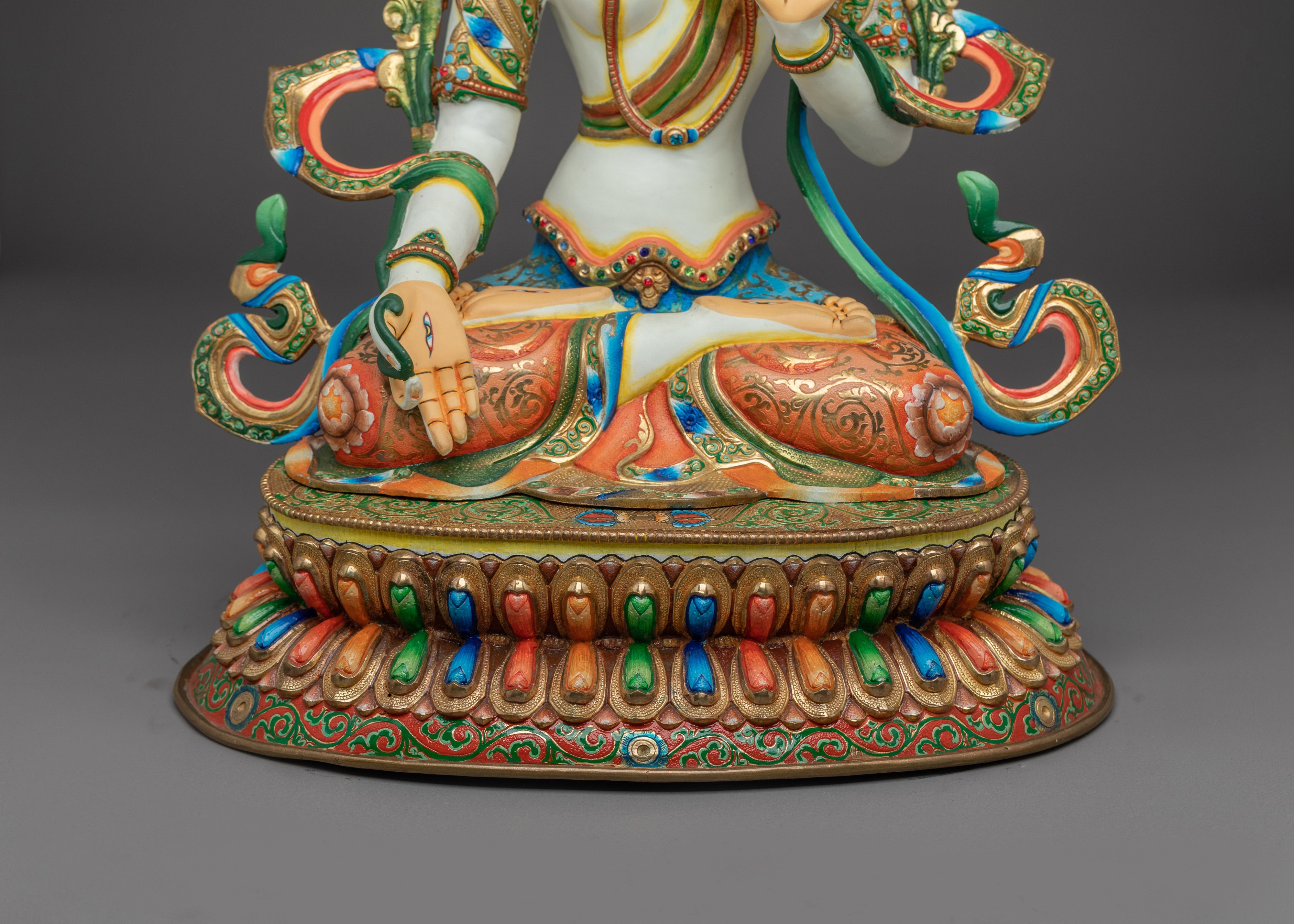 White Tara Statue: Buddhist Longevity Deity