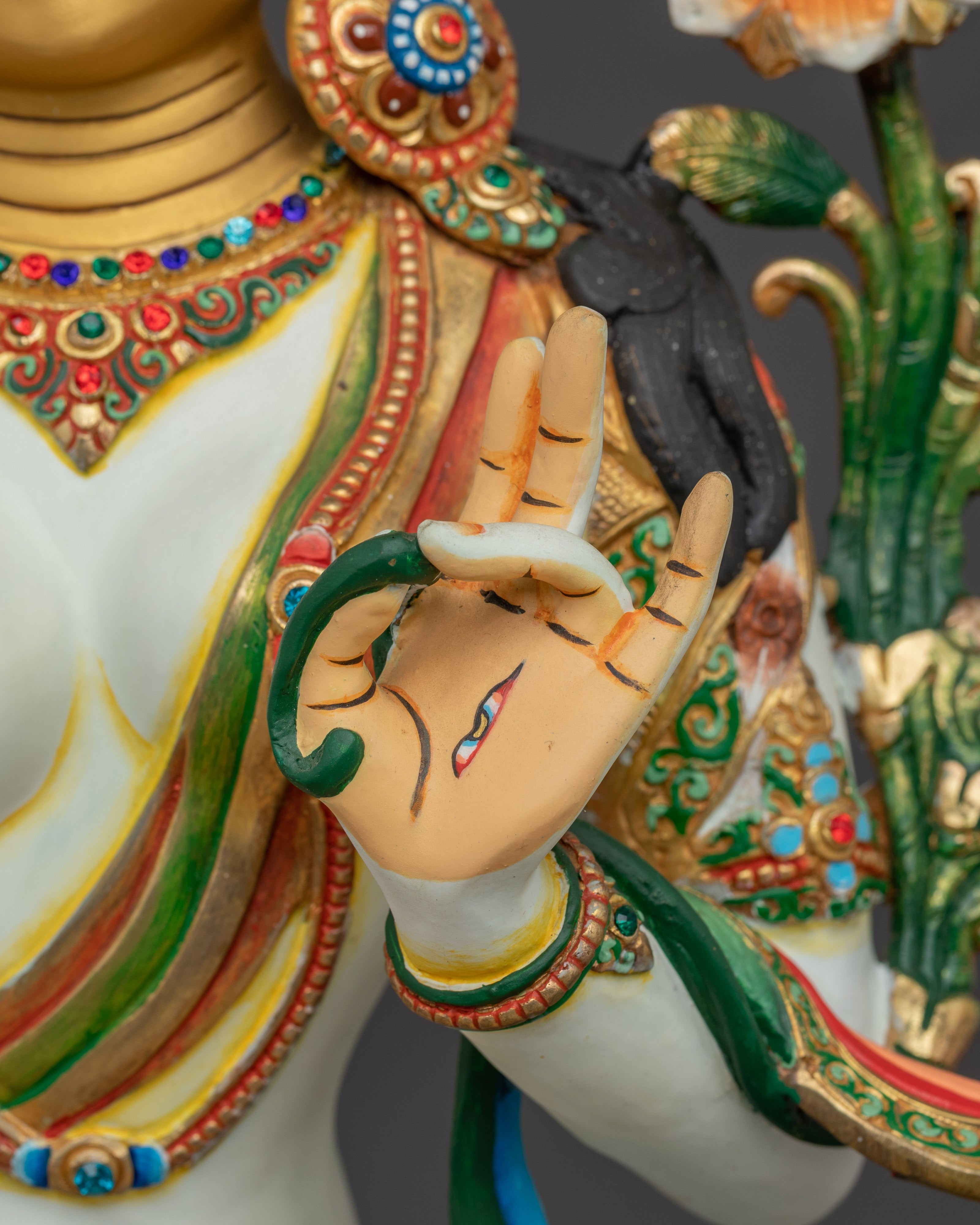 White Tara Statue: Buddhist Longevity Deity