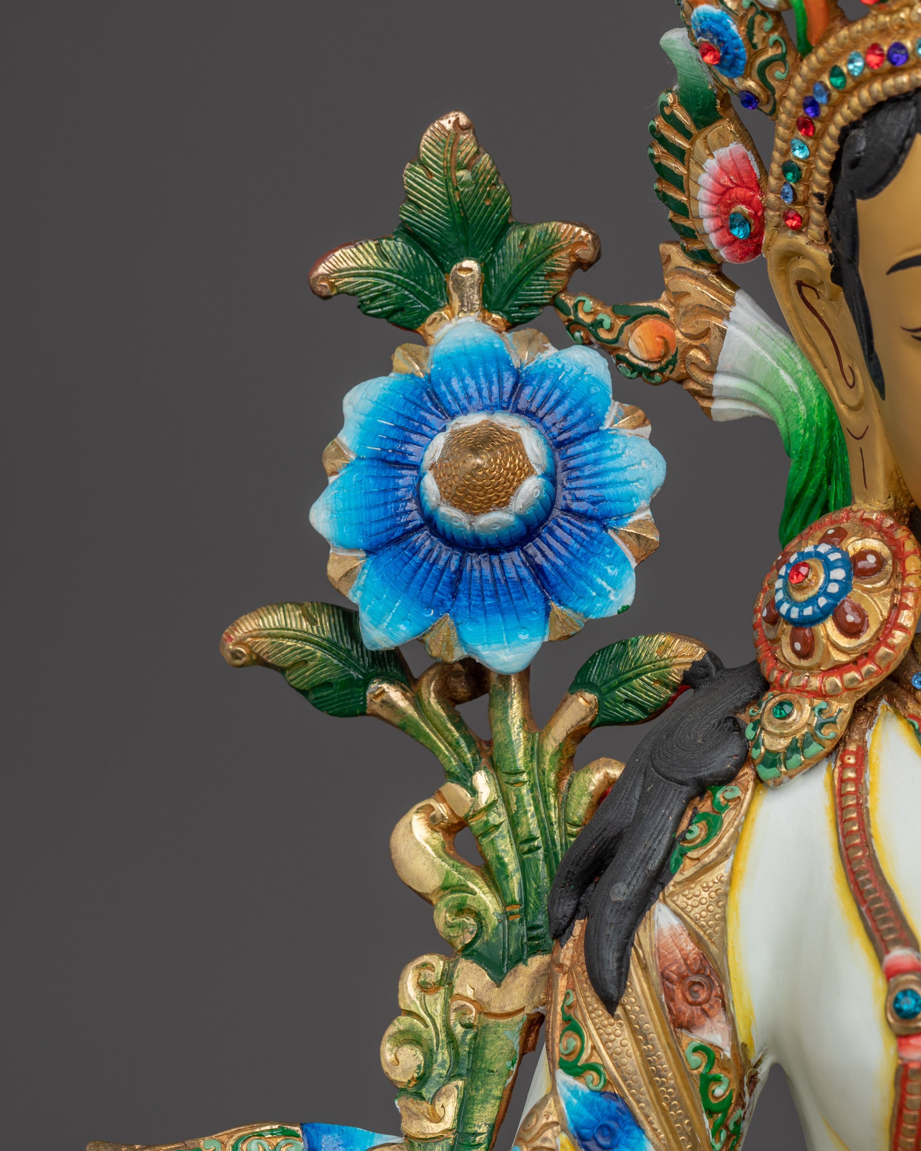 White Tara Statue: Buddhist Longevity Deity