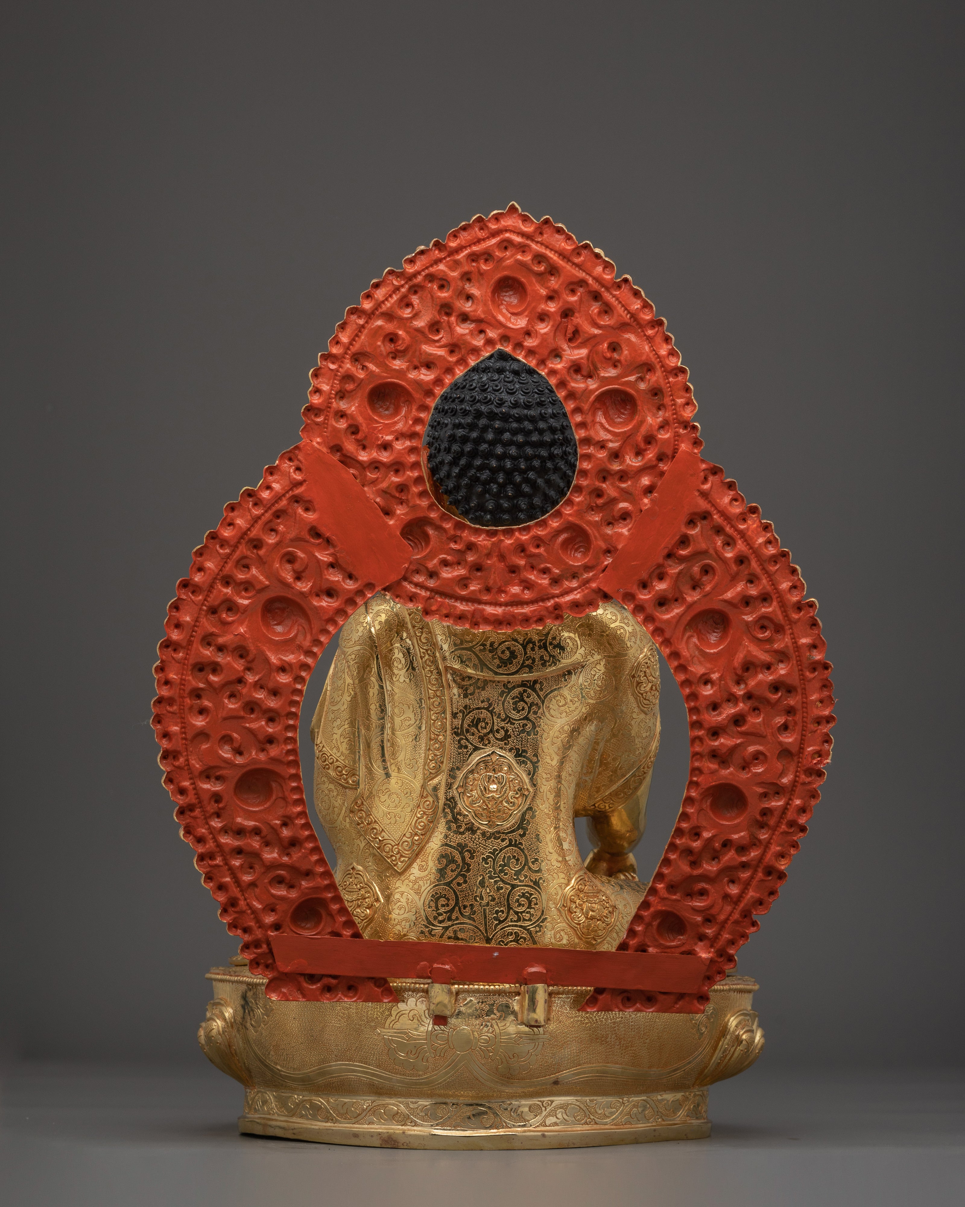 Shakyamuni Buddha Gold & Copper Sculpture | Buddhist Deity for Altar