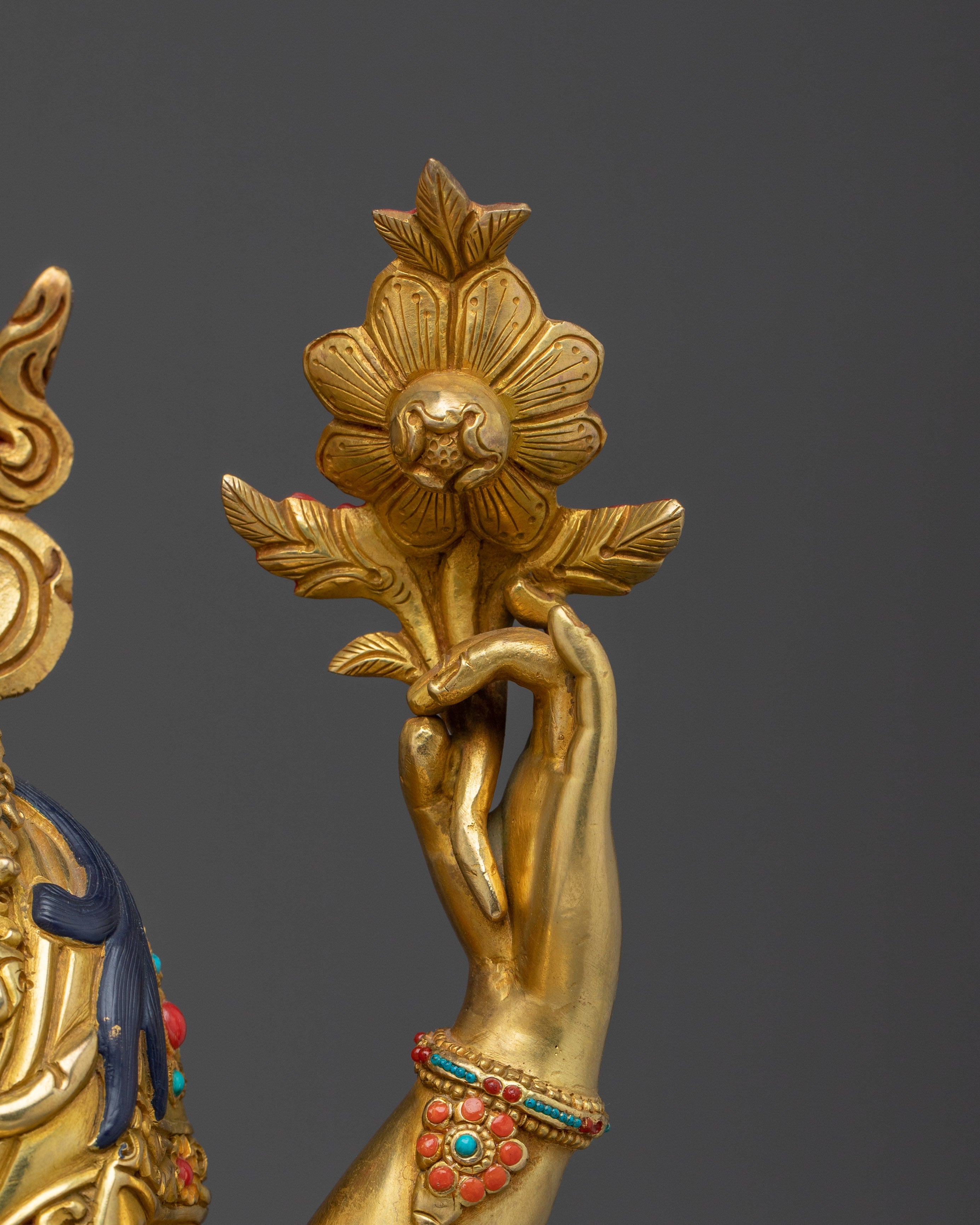 Tibetan Chenrezig Deity | Vajrayana Sculpture for Inner Peace