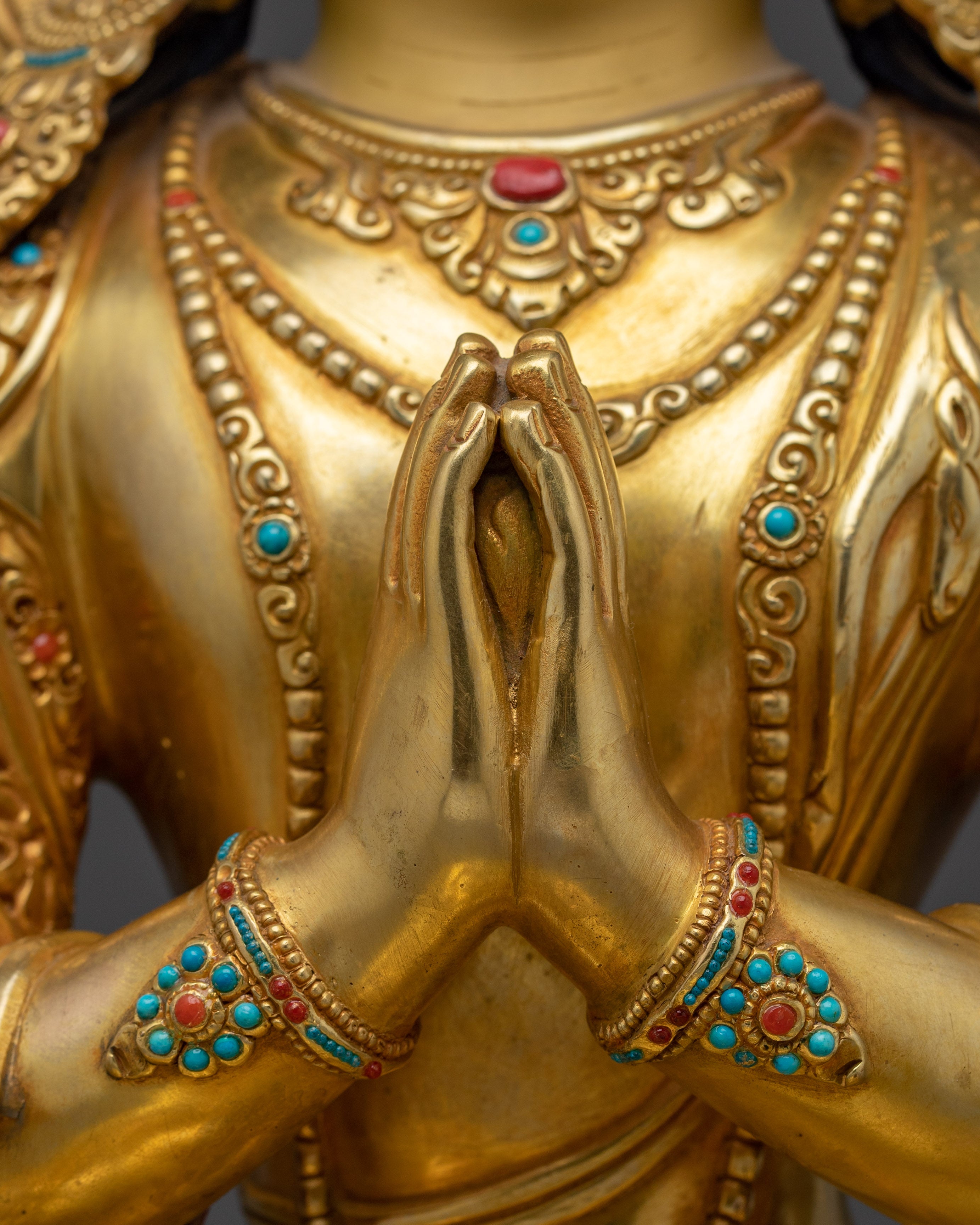 Tibetan Chenrezig Deity | Vajrayana Sculpture for Inner Peace