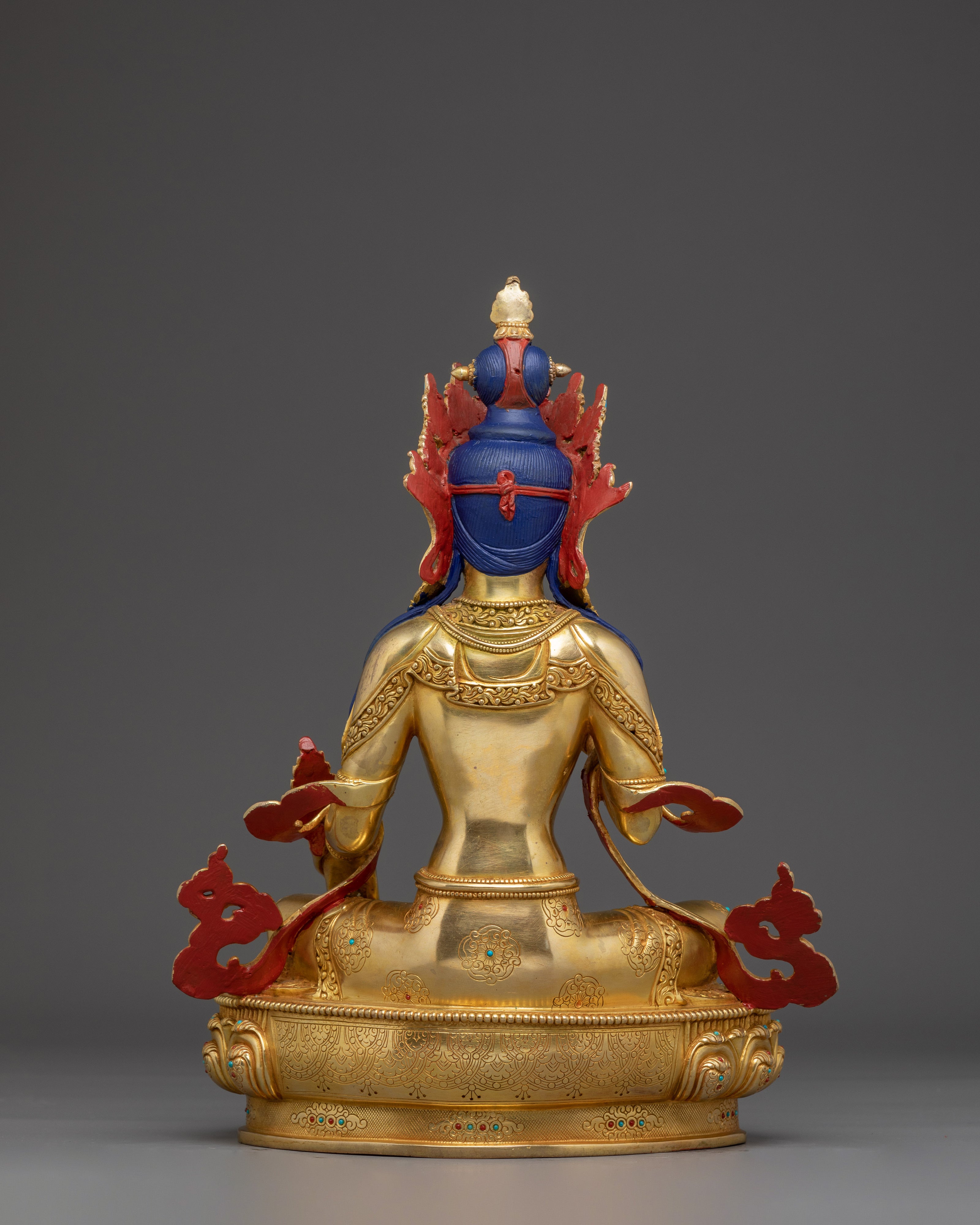 Golden Kshitigarbha Statue: Divine Bodhisattva