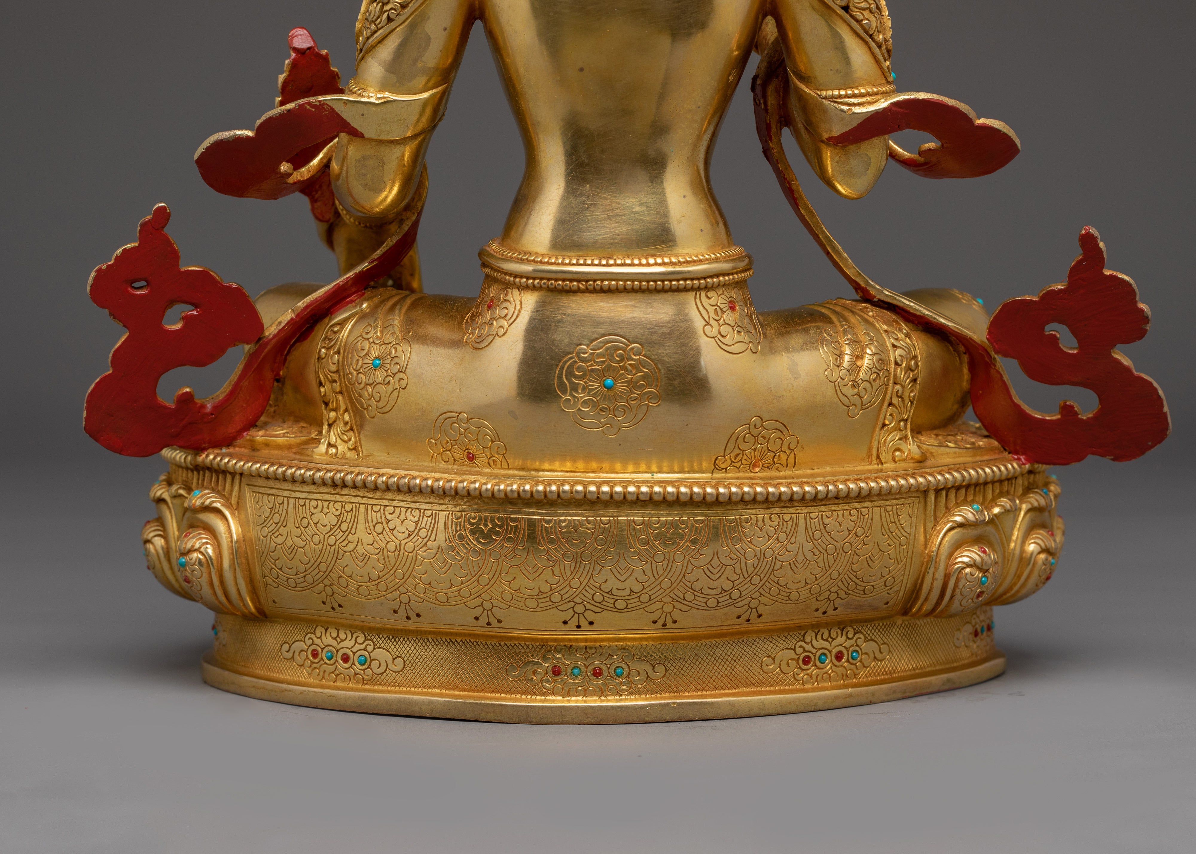 Golden Kshitigarbha Statue: Divine Bodhisattva