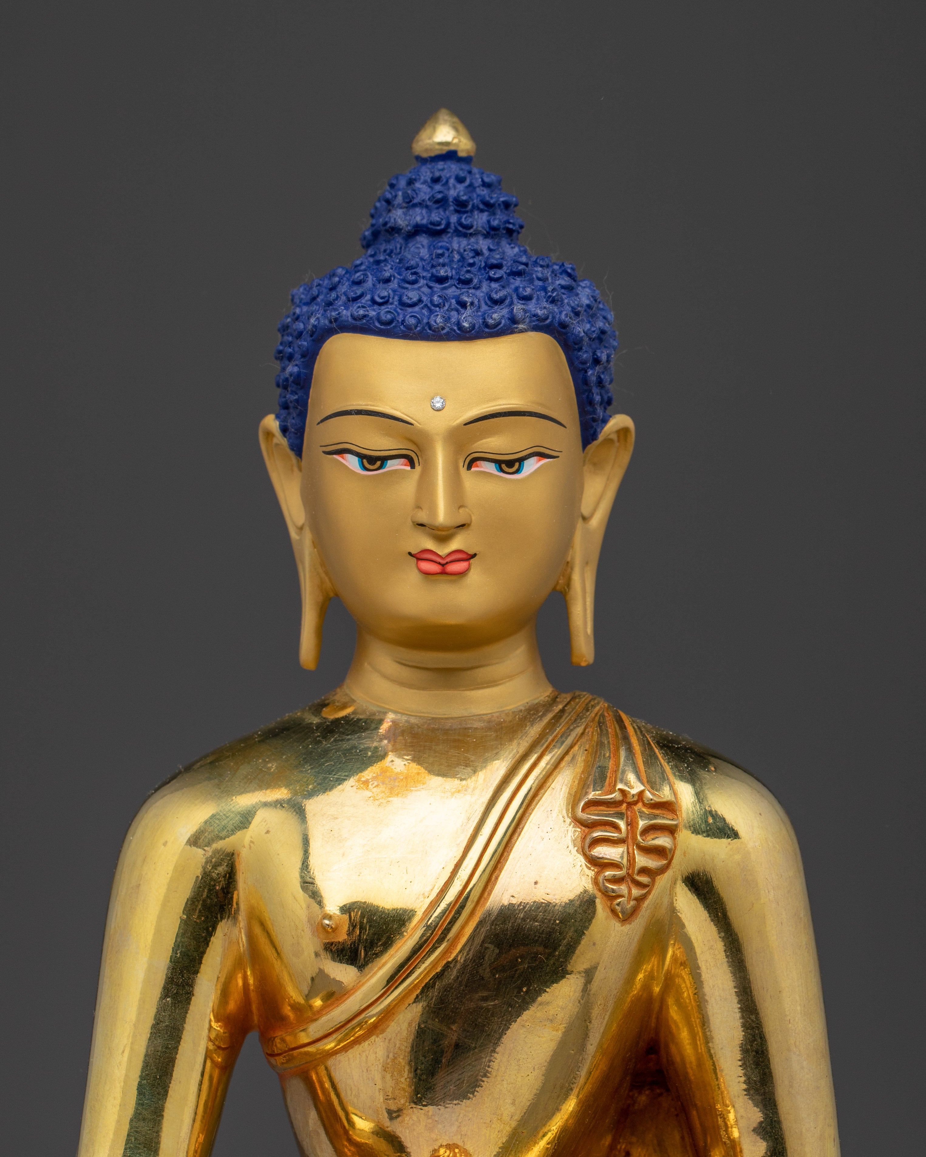 Shakyamuni Buddha, Peaceful Sculpture | Handcrafted Tibetan Icon