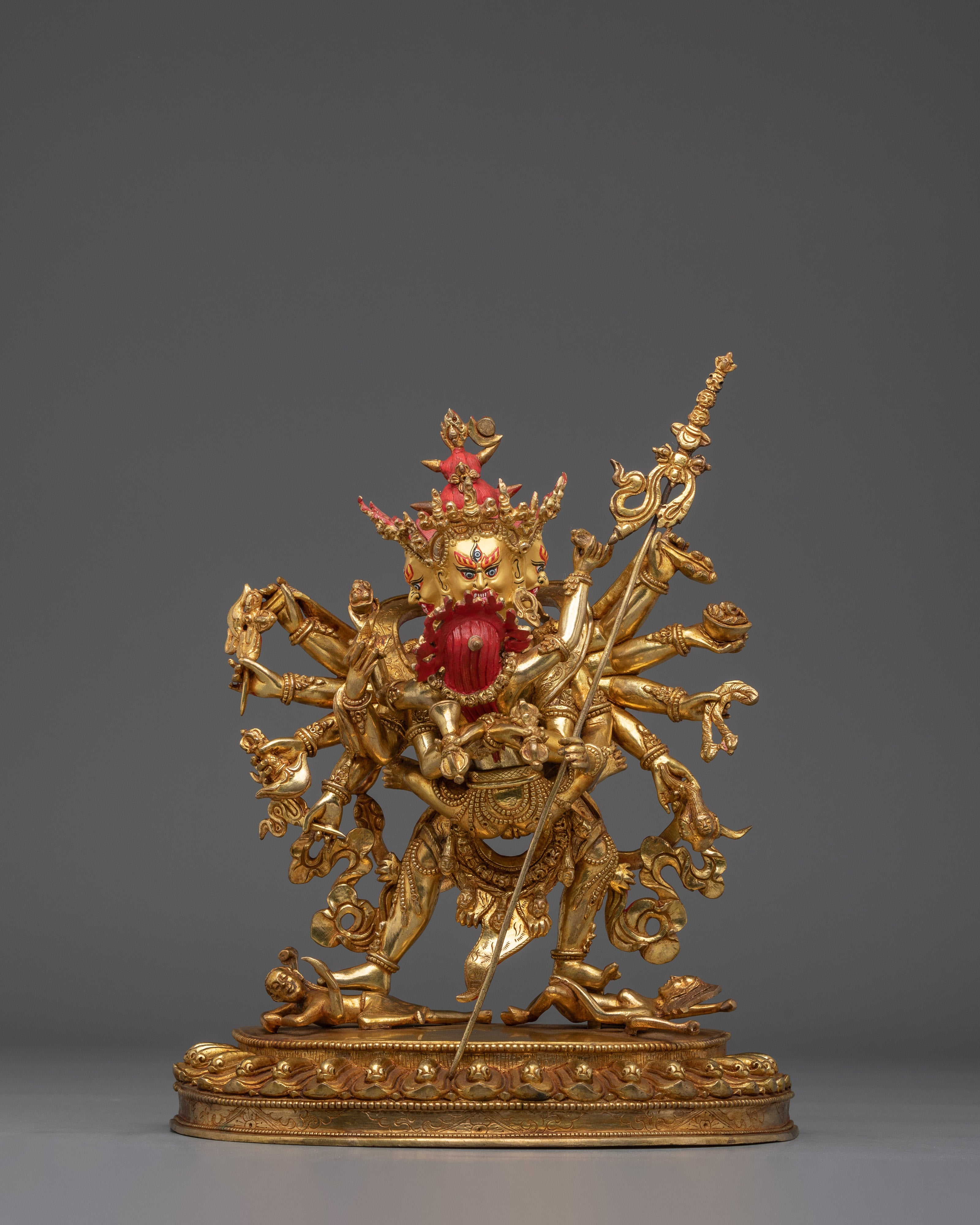 24K Gold Gilded Chakrasamvara Statue | Sculpture for Altar