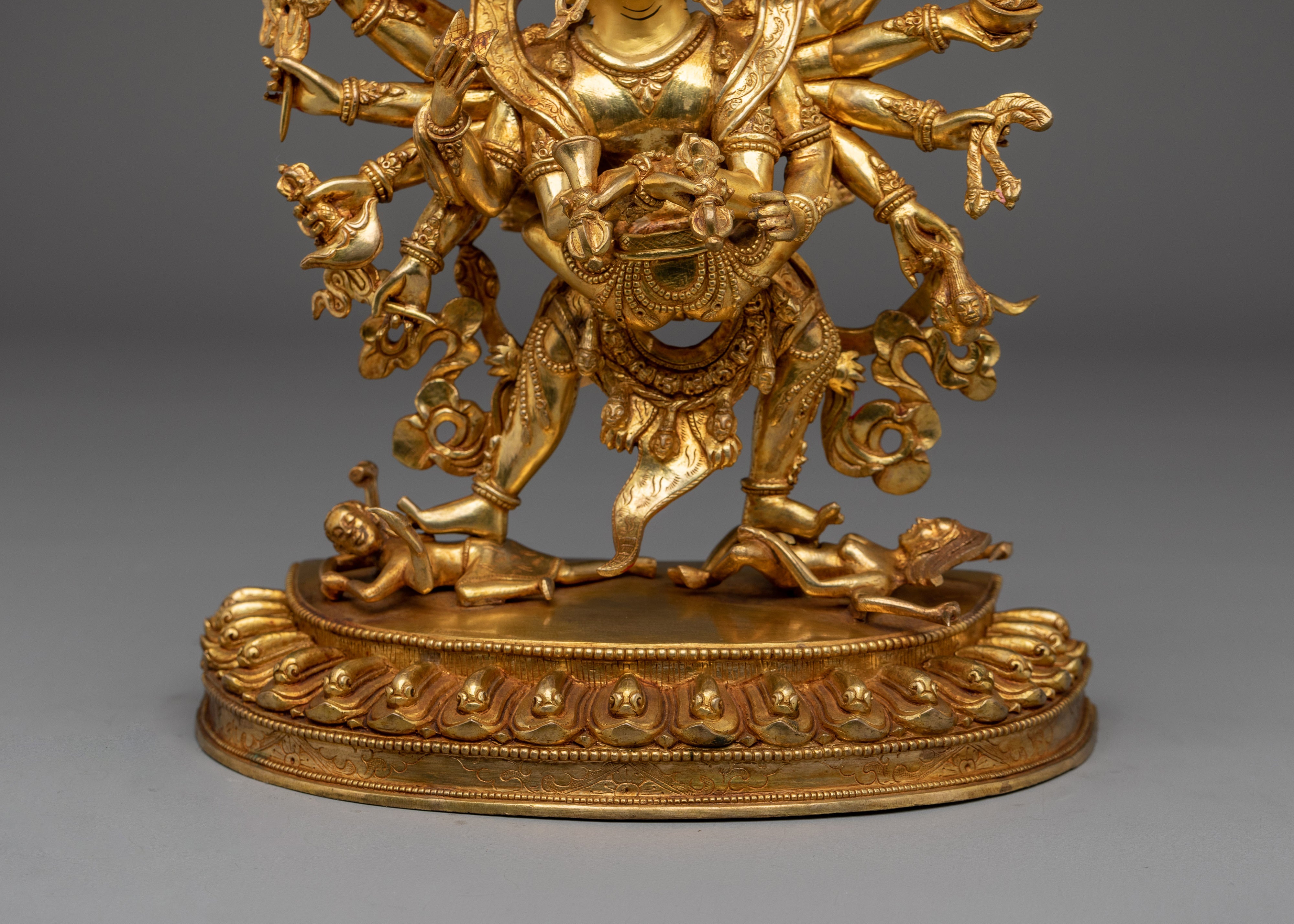 24K Gold Gilded Chakrasamvara Statue | Sculpture for Altar