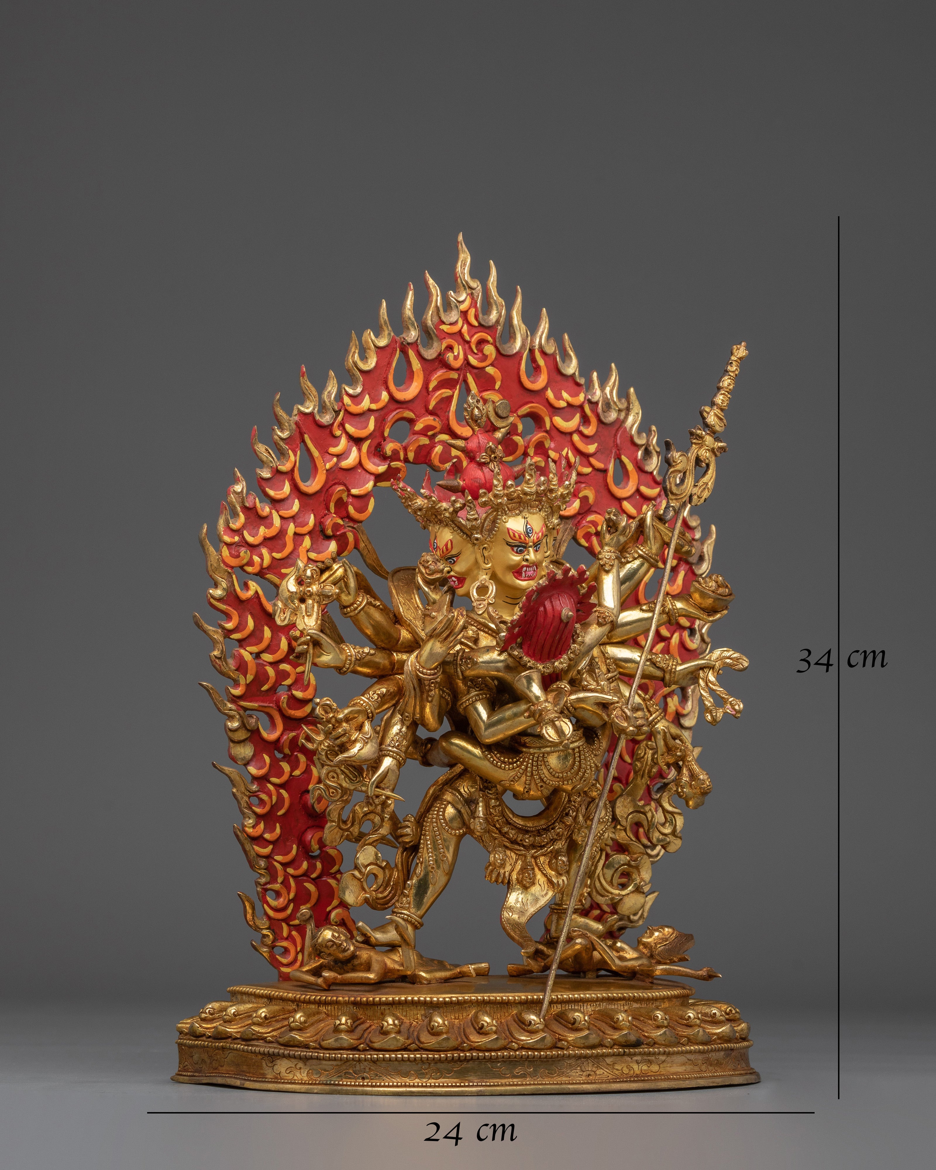 24K Gold Gilded Chakrasamvara Statue