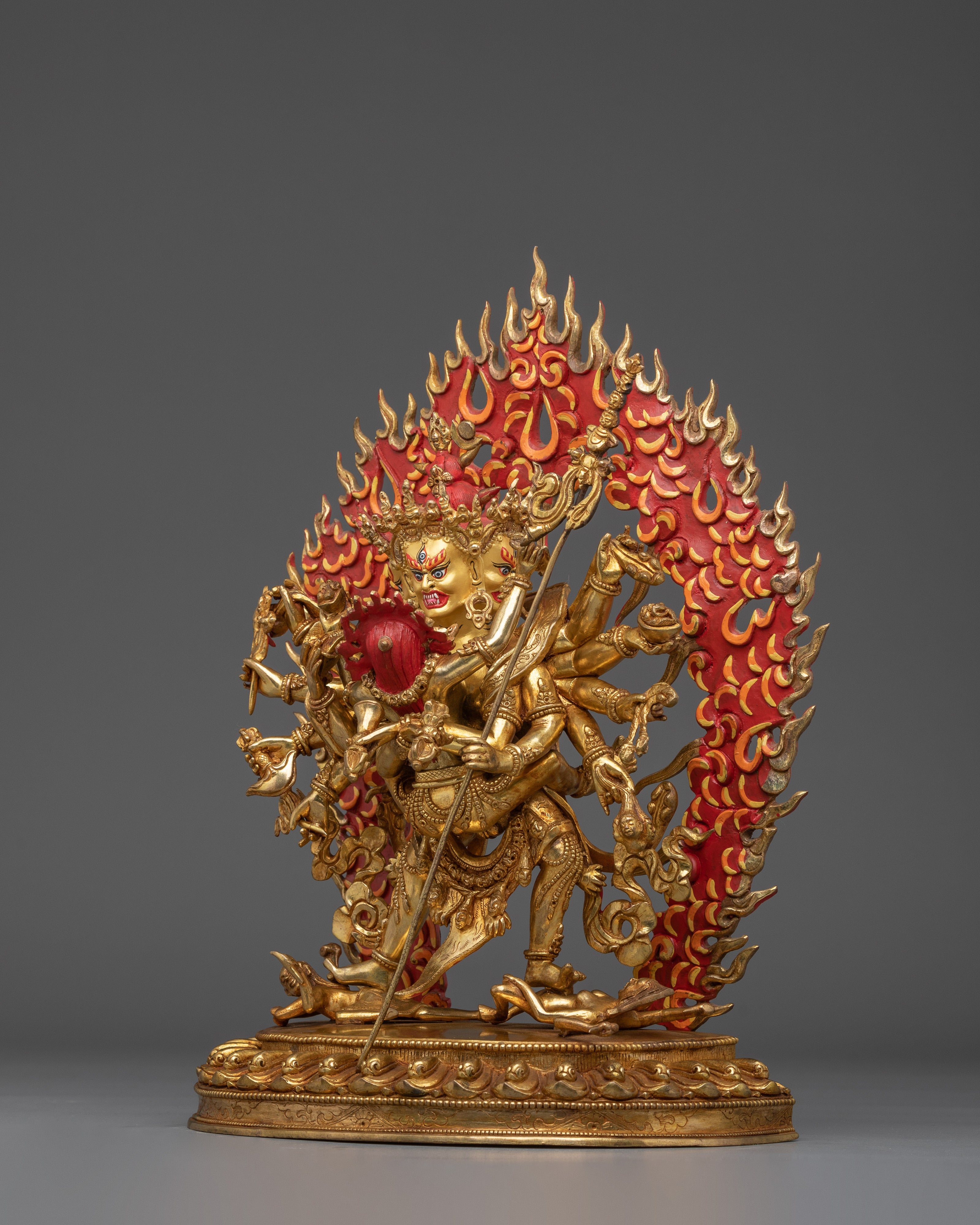 24K Gold Gilded Chakrasamvara Statue | Sculpture for Altar