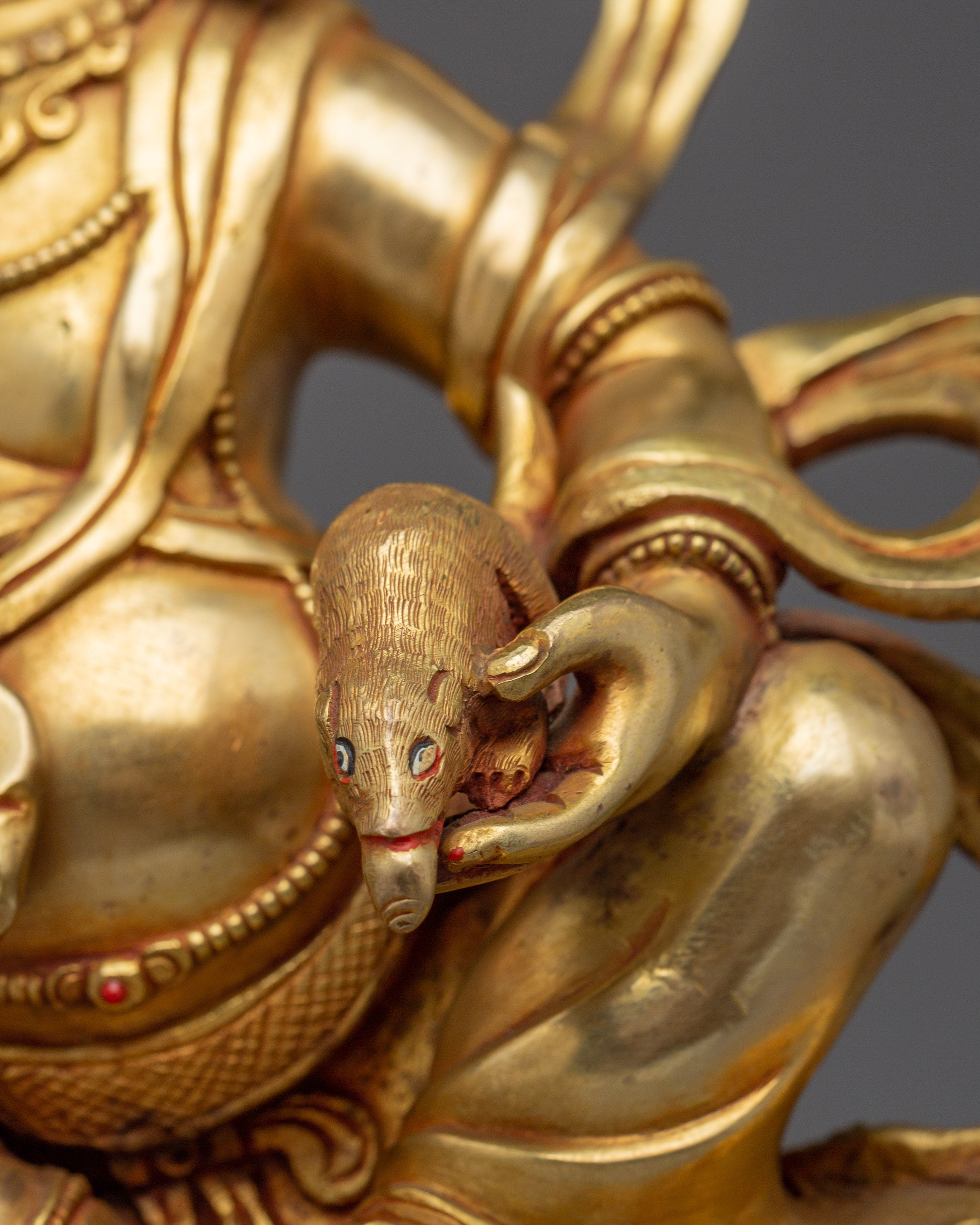 24K Gold Gilded Namtoshe Statue | Symbol of Wealth and Protection