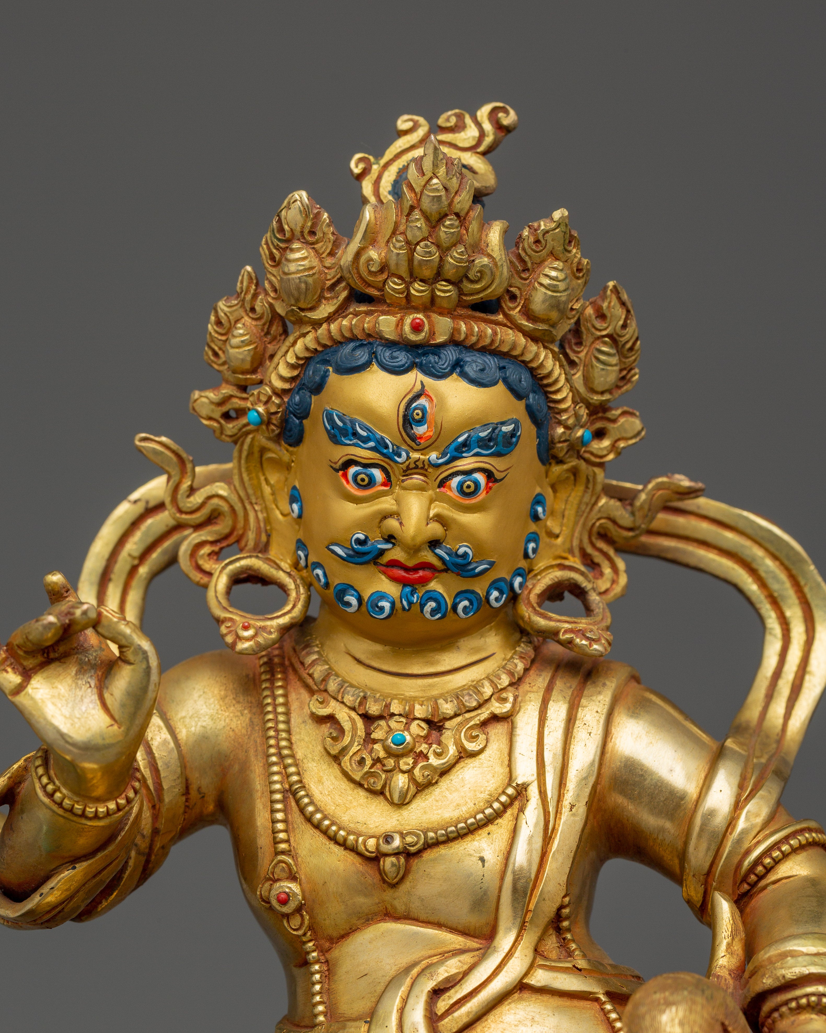 24K Gold Gilded Namtoshe Statue | Symbol of Wealth and Protection