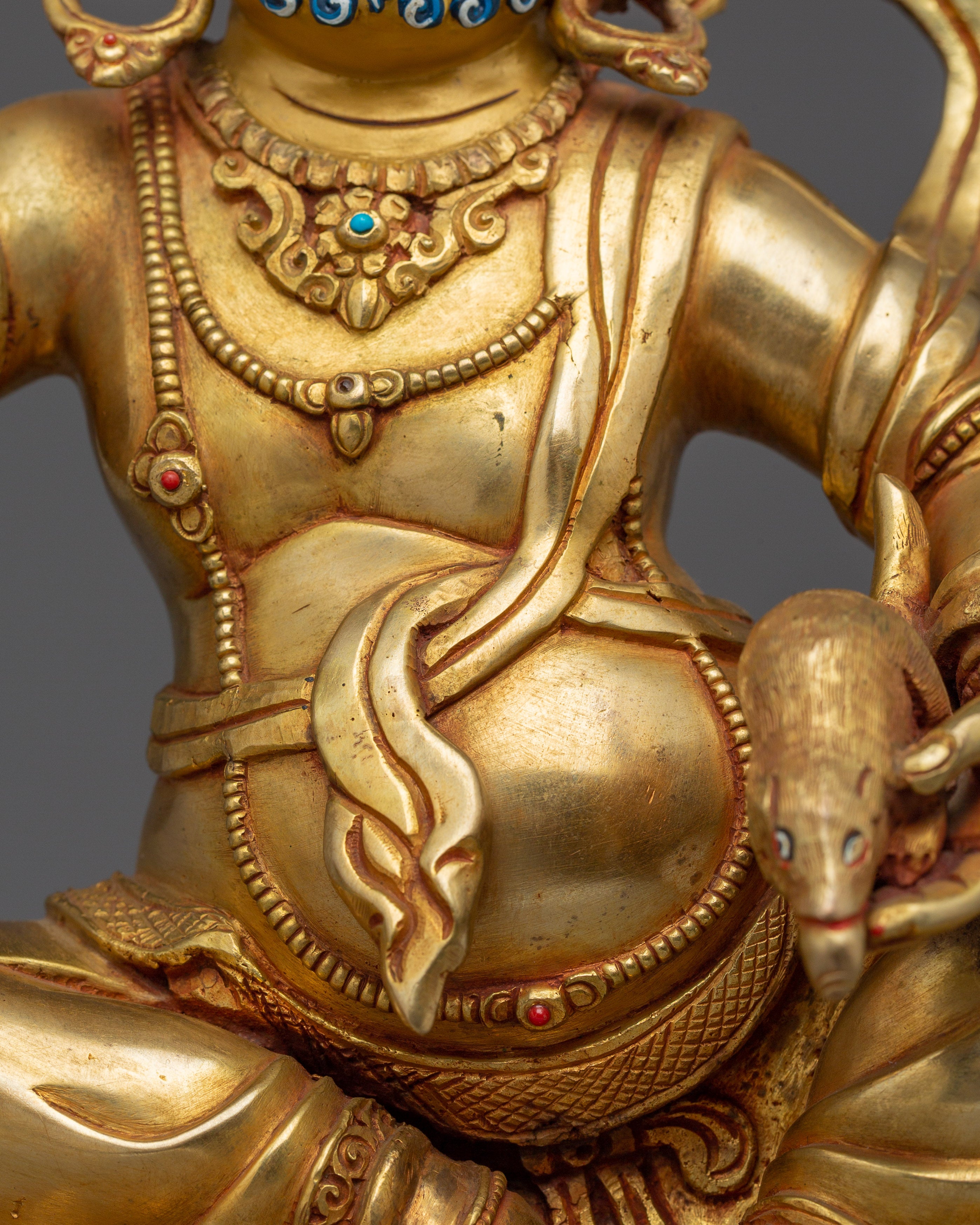 24K Gold Gilded Namtoshe Statue | Symbol of Wealth and Protection