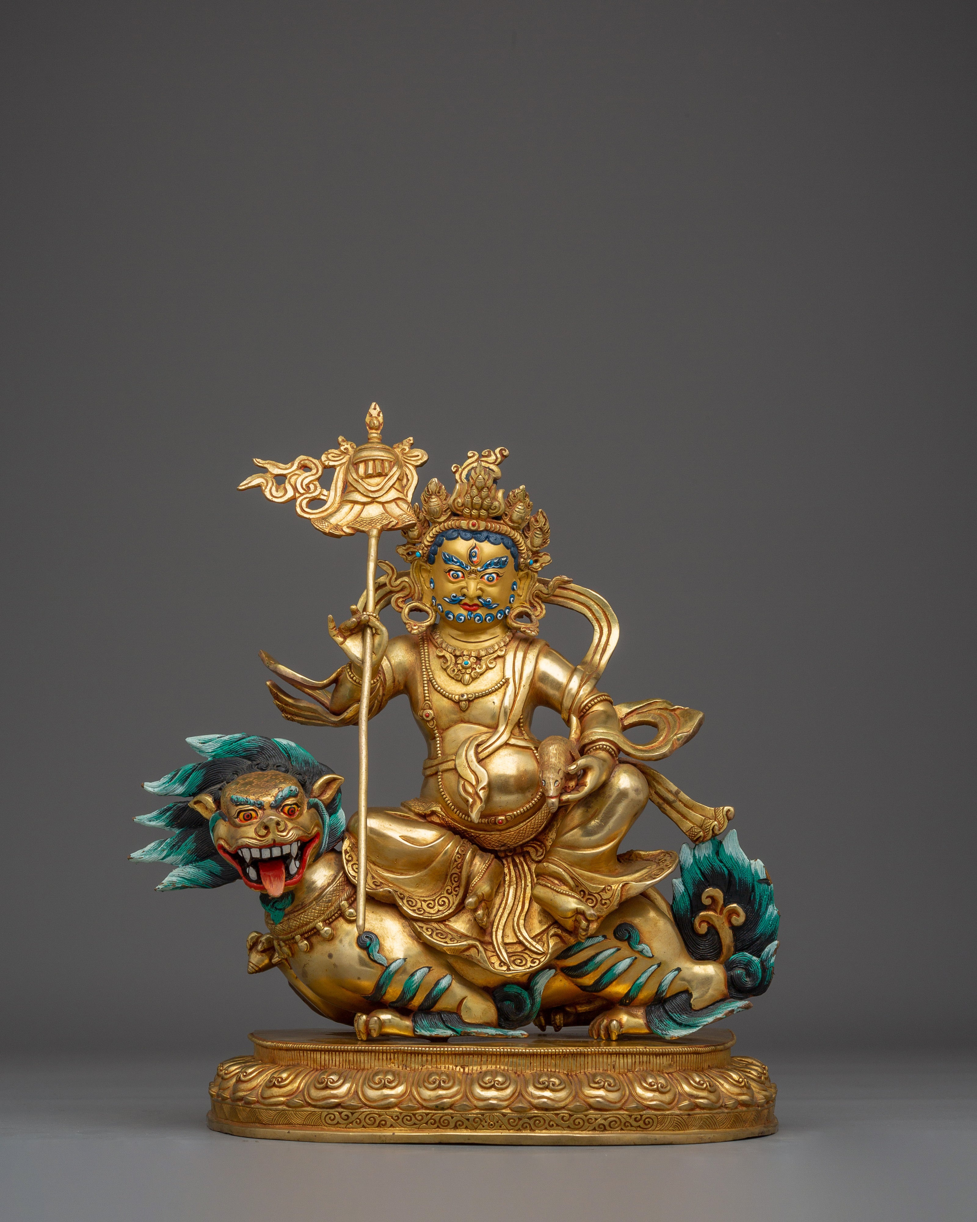 24K Gold Gilded Namtoshe Statue | Symbol of Wealth and Protection