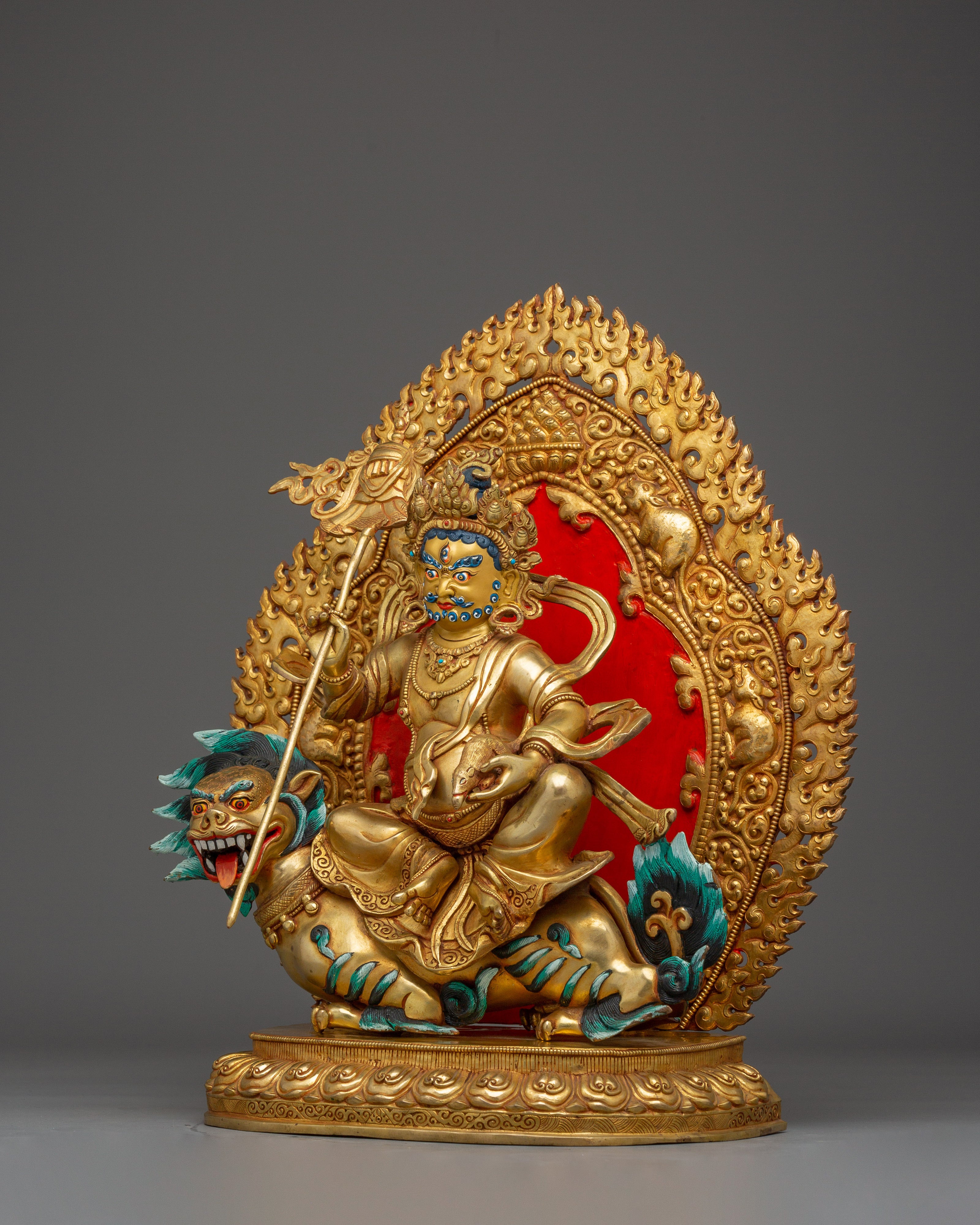 24K Gold Gilded Namtoshe Statue | Symbol of Wealth and Protection