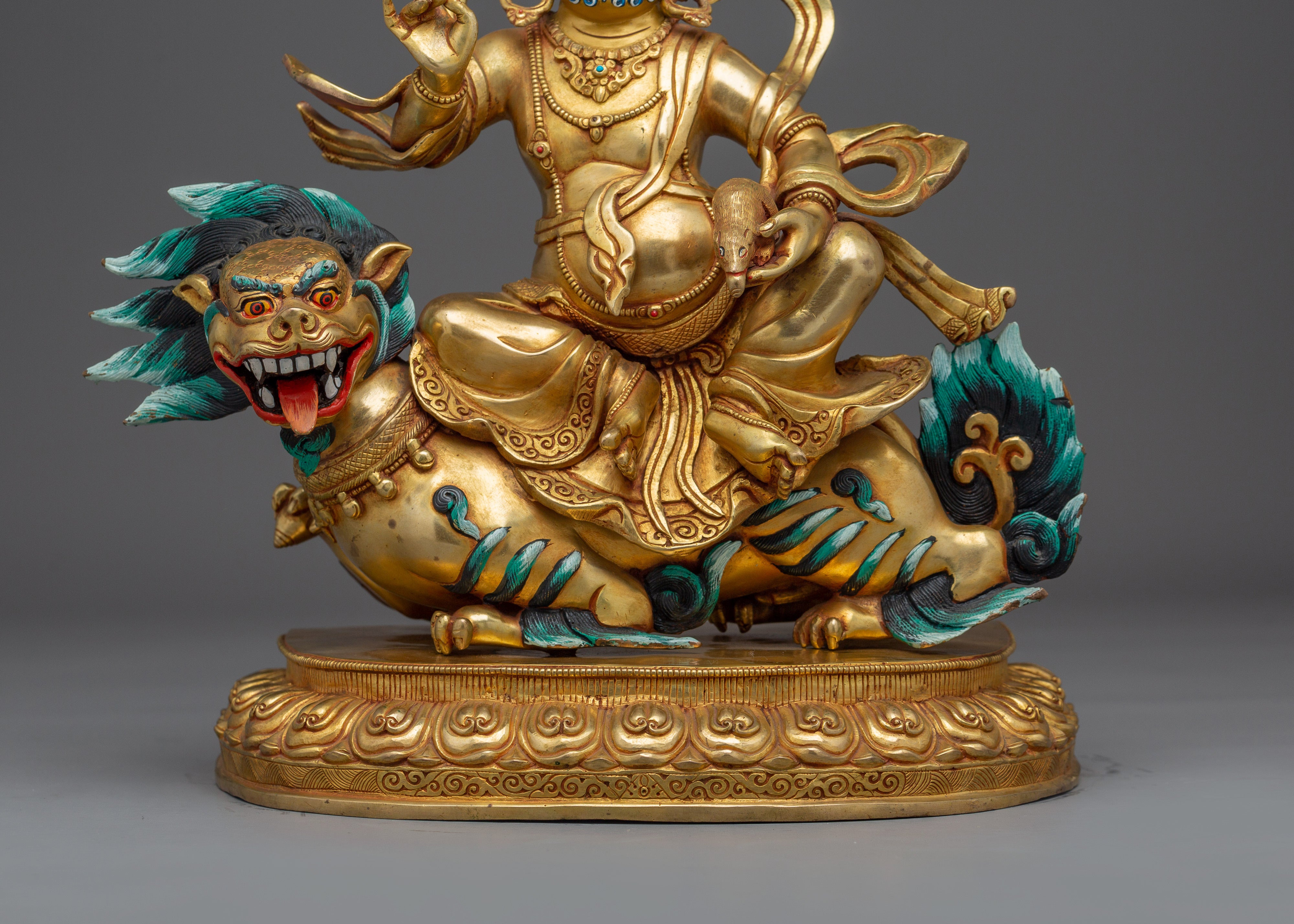 24K Gold Gilded Namtoshe Statue | Symbol of Wealth and Protection