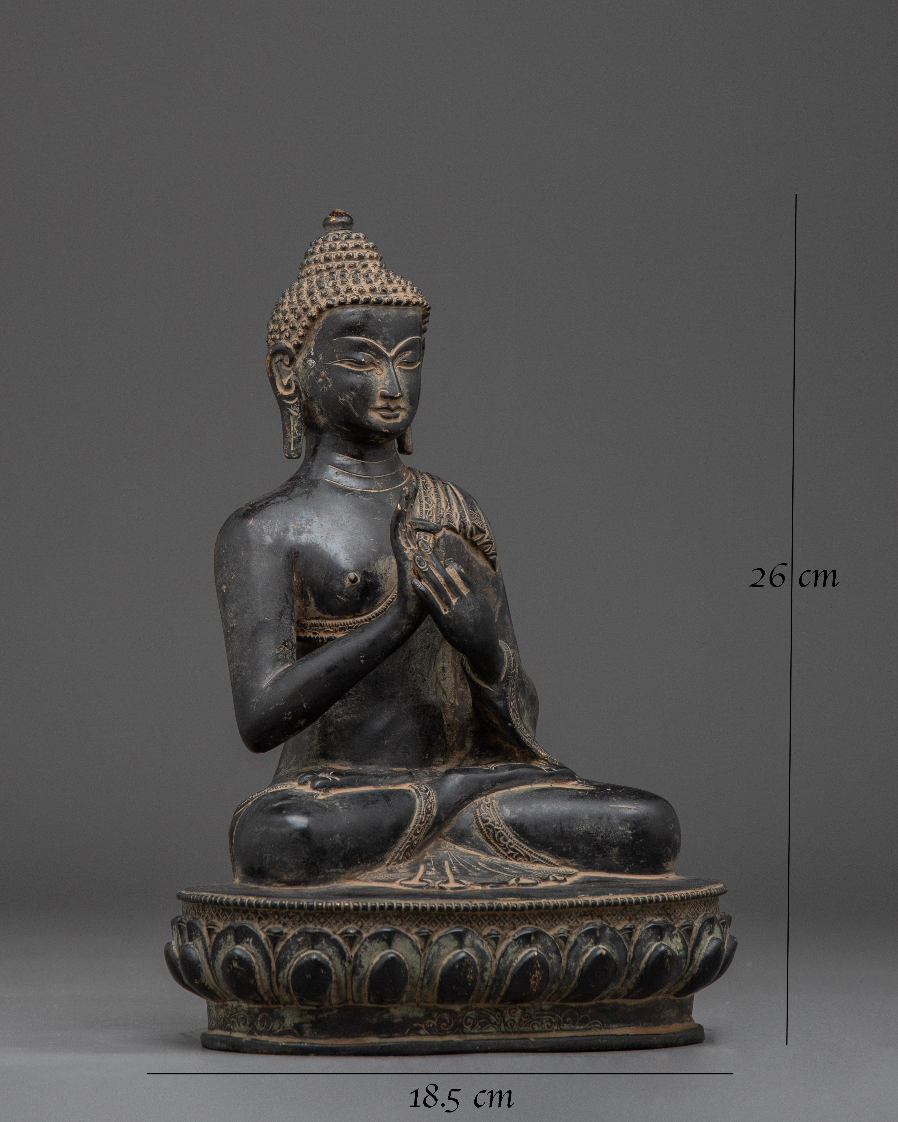 Serene Copper Vairocana Buddha Statue