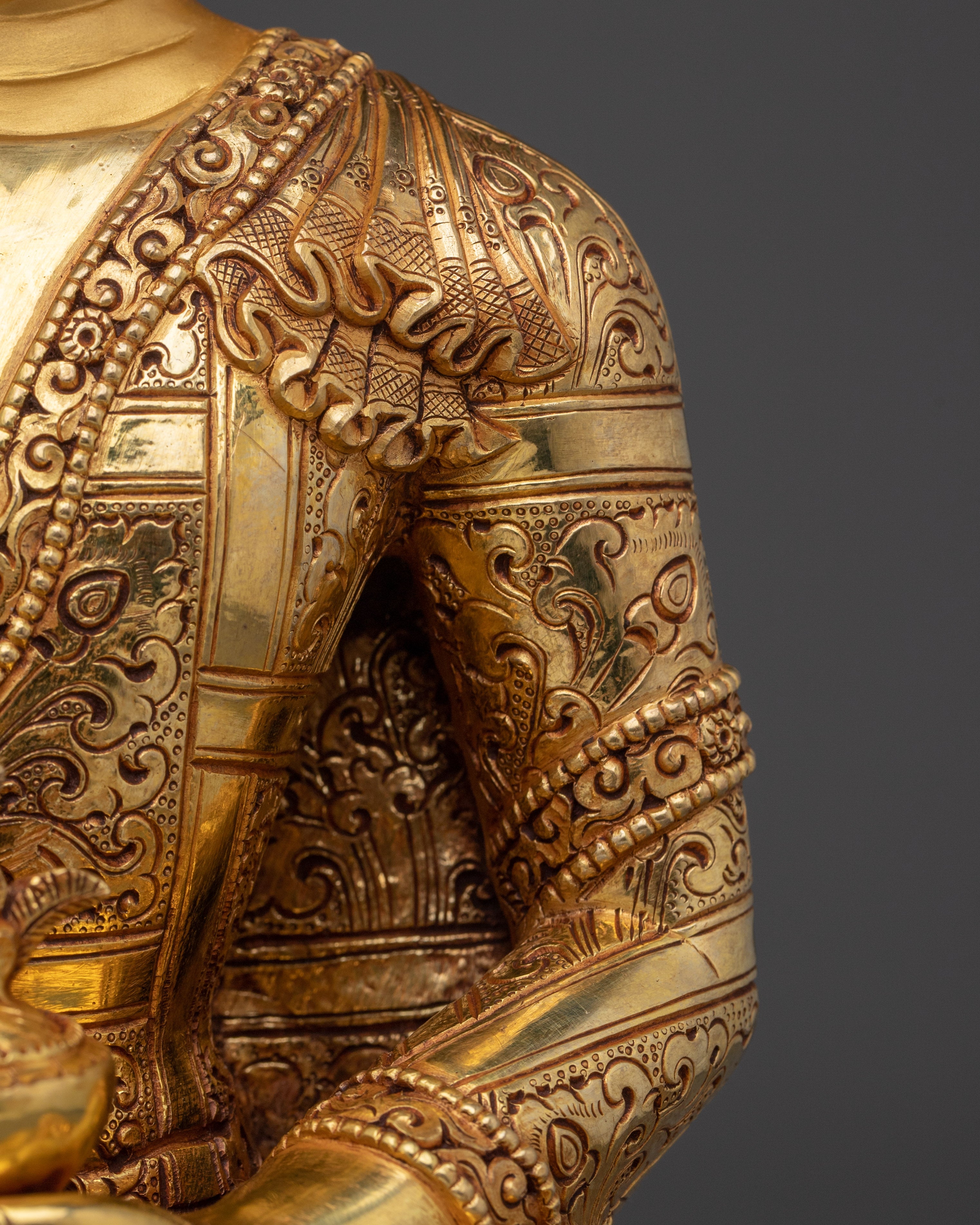 24K Gold Gilded Copper Medicine Buddha | Bhaisajyaguru, the Healing Deity in Buddhism