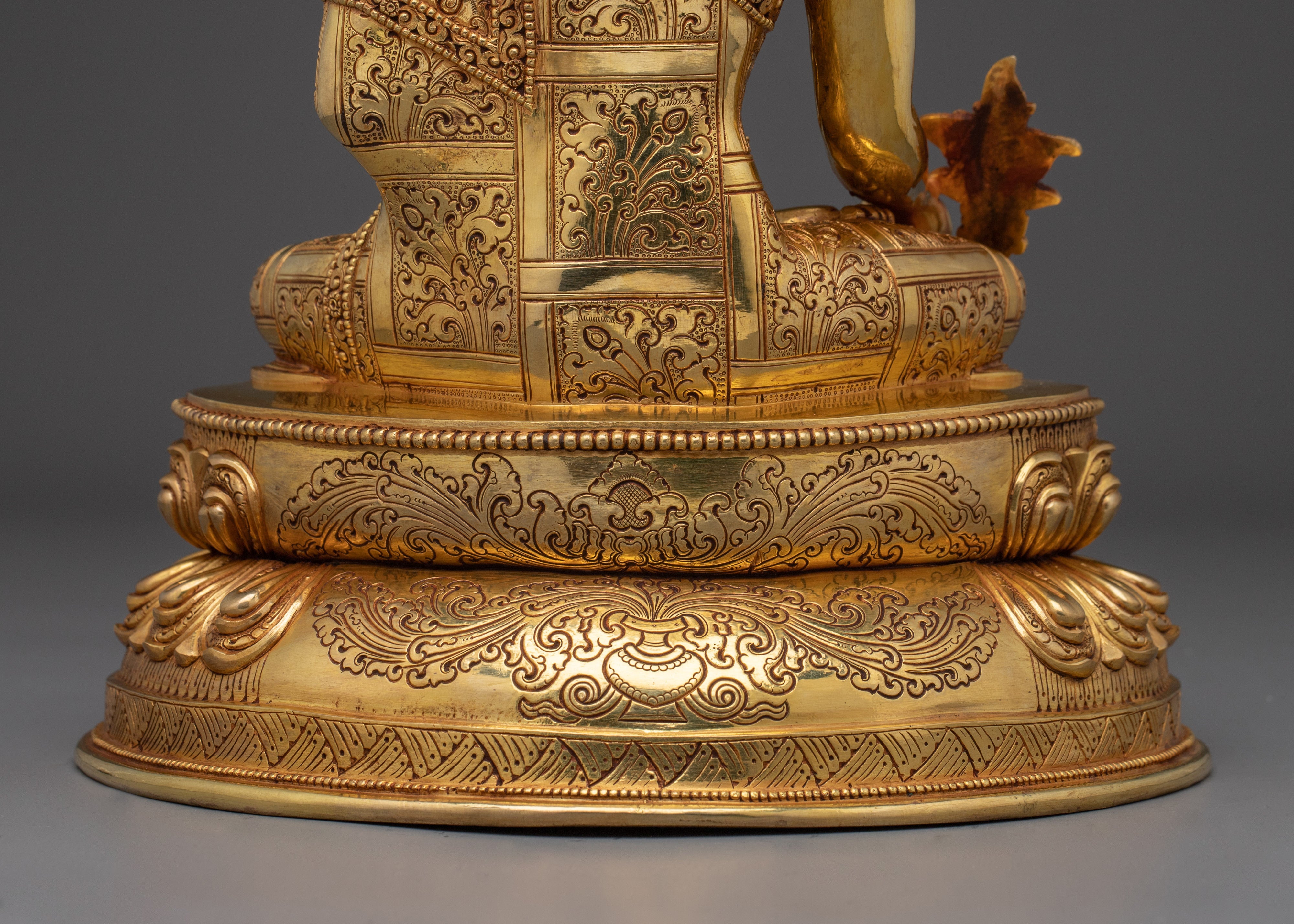 24K Gold Gilded Copper Medicine Buddha | Bhaisajyaguru, the Healing Deity in Buddhism