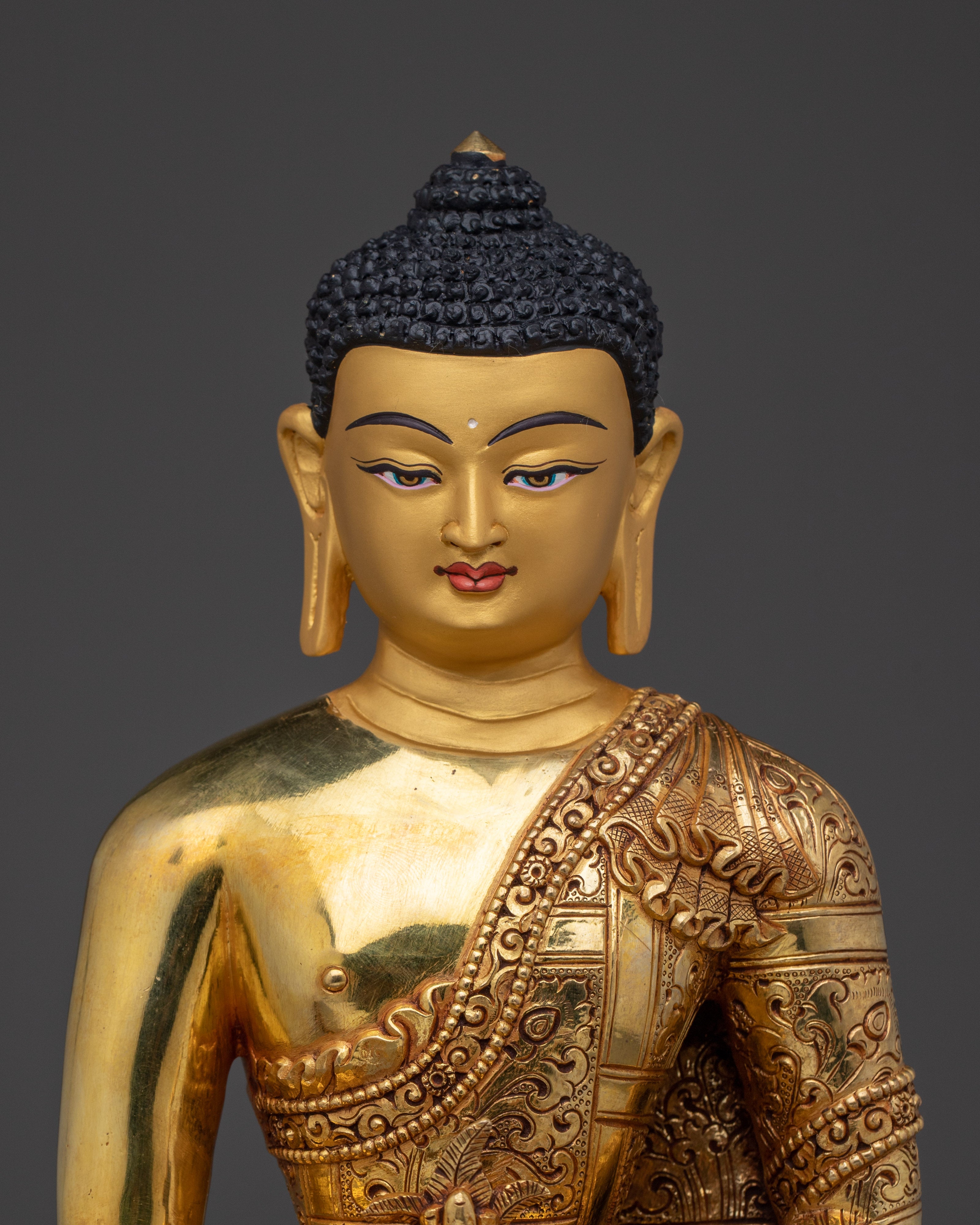 24K Gold Gilded Copper Medicine Buddha | Bhaisajyaguru, the Healing Deity in Buddhism