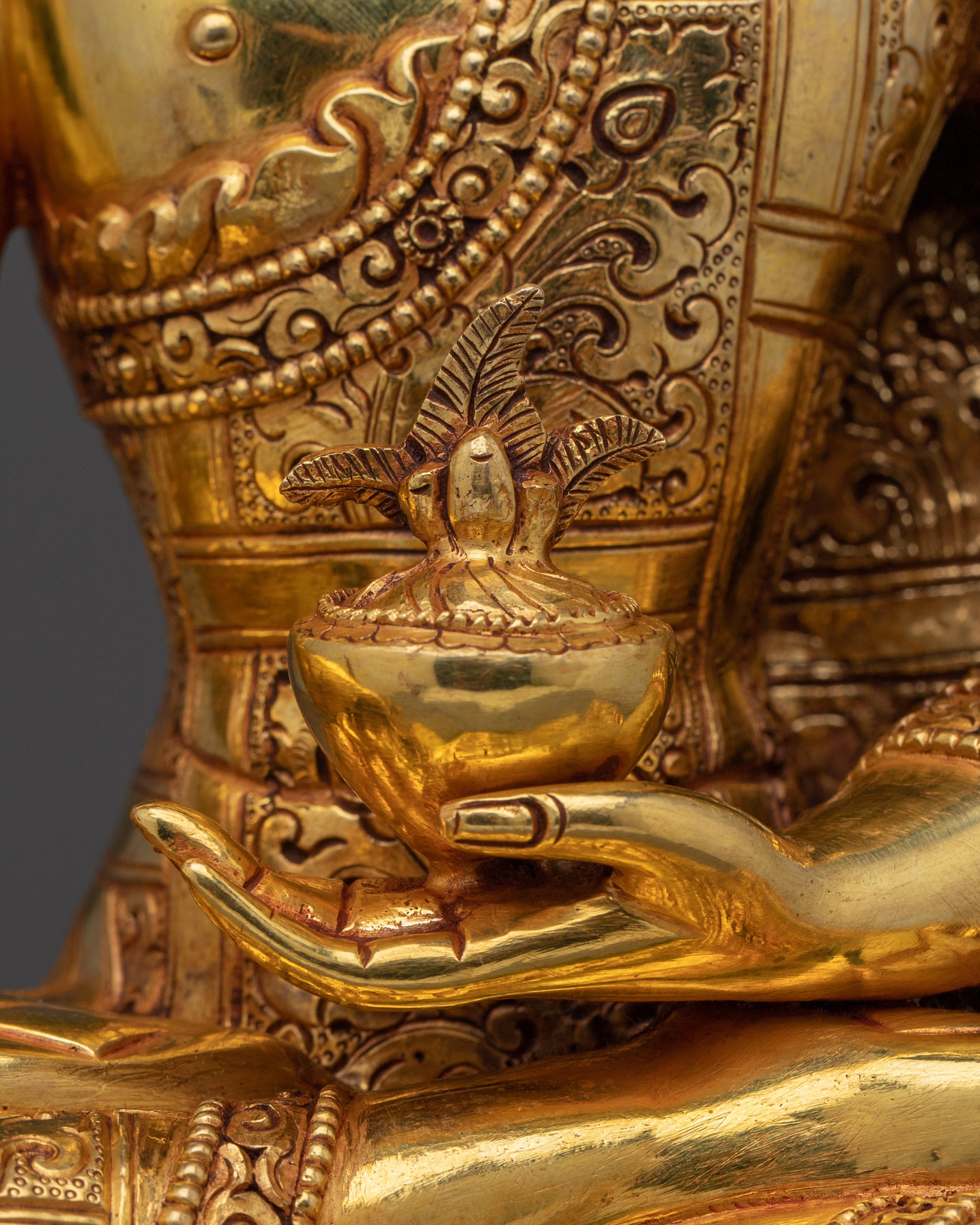 24K Gold Gilded Copper Medicine Buddha | Bhaisajyaguru, the Healing Deity in Buddhism