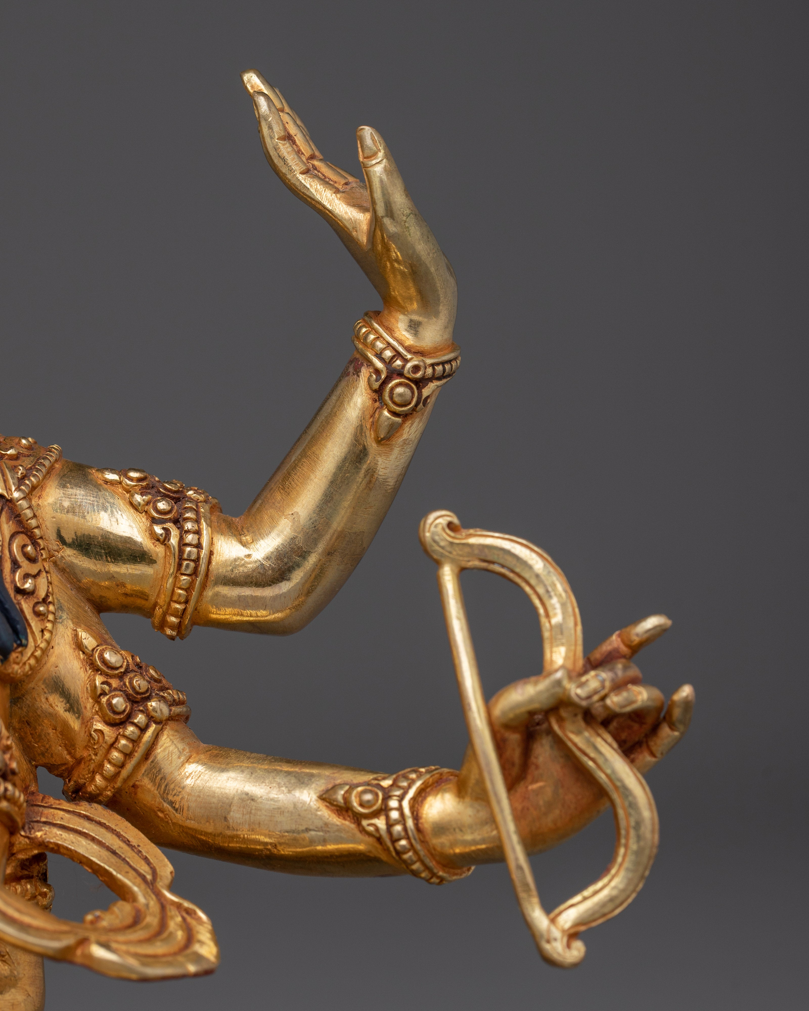 24K Gold Gilded Namgyalma Statue | Buddhist Deity Sculpture for Altar