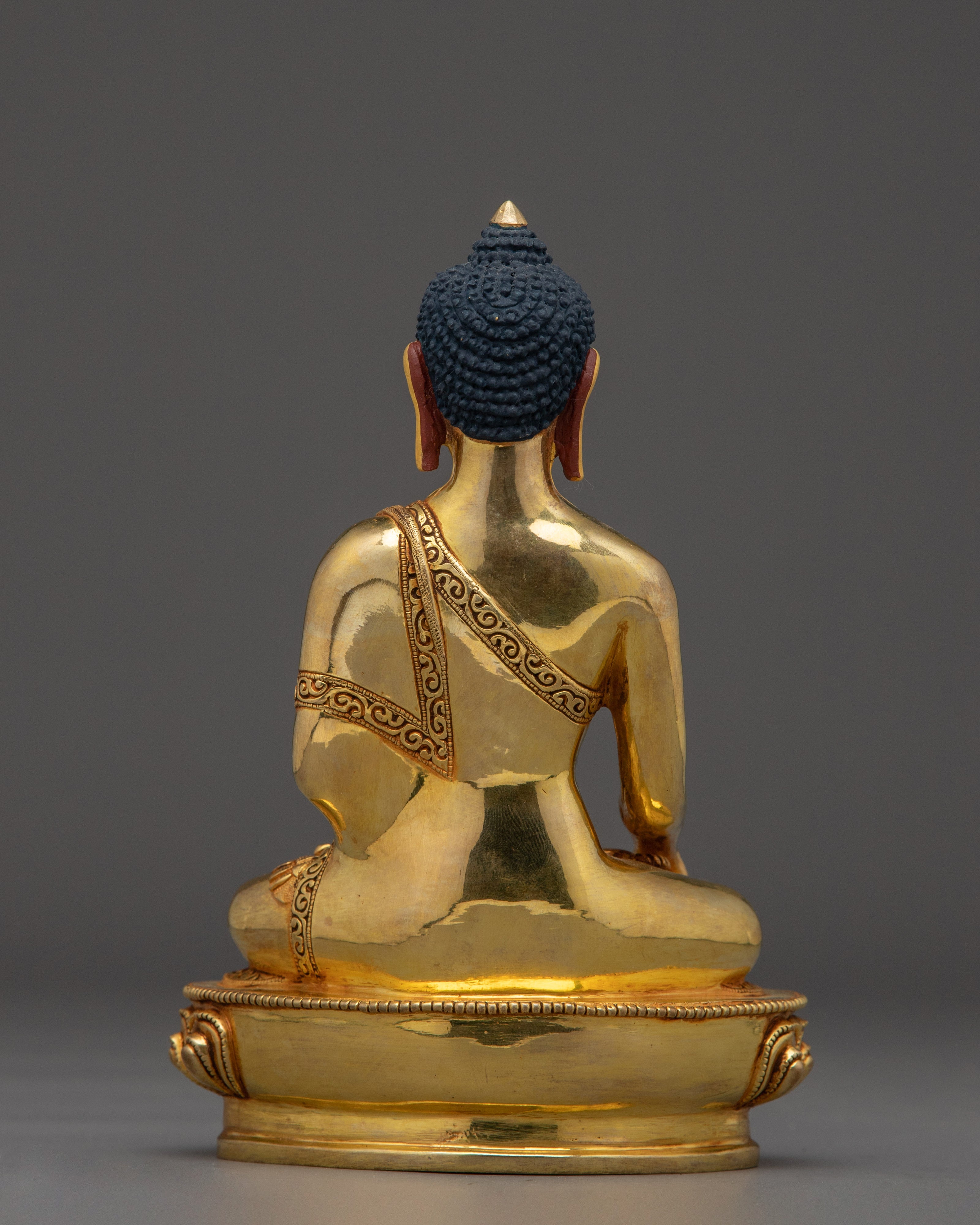 24K Gold Shakyamuni Buddha Statue | Symbol of Enlightenment for Meditation