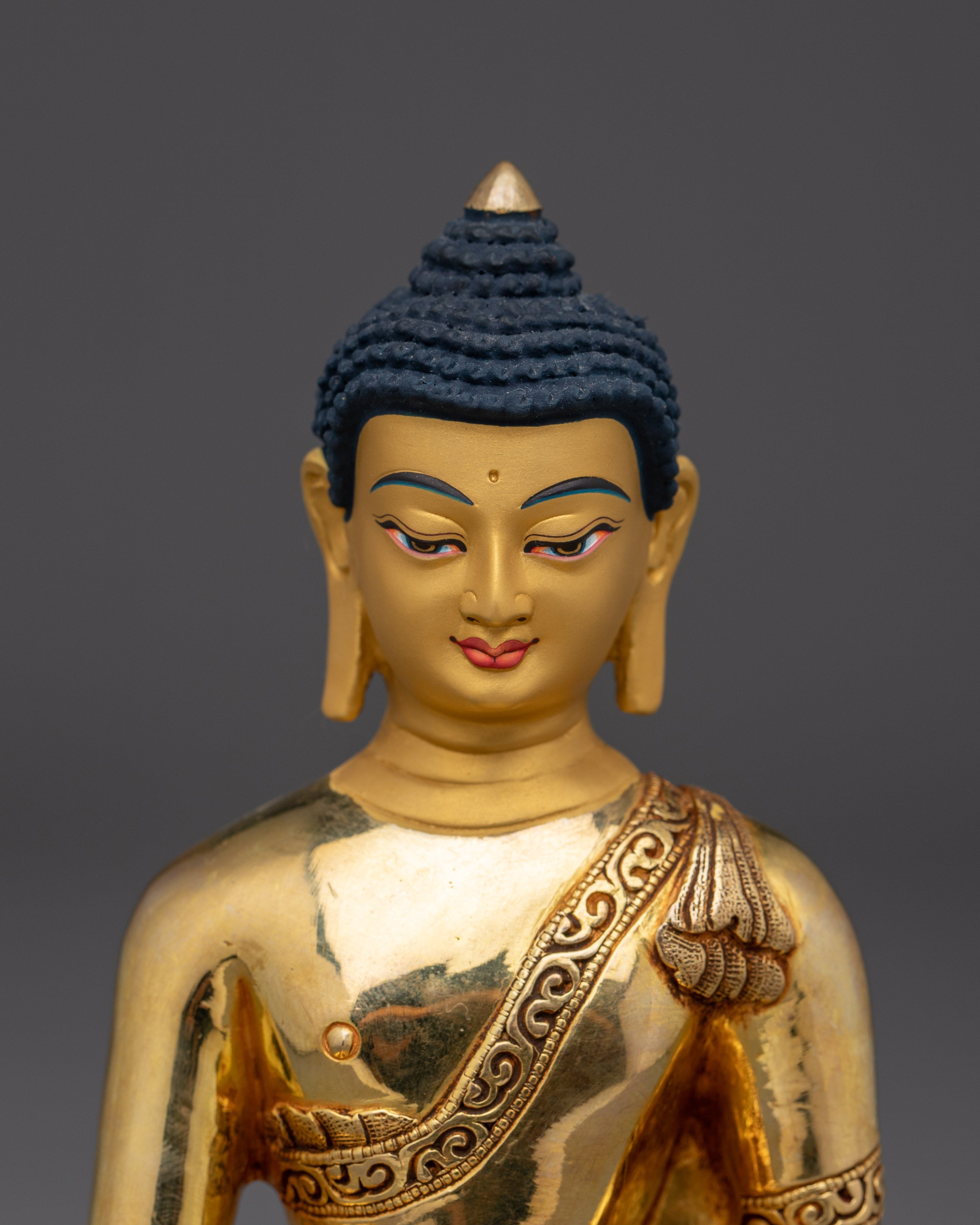 24K Gold Shakyamuni Buddha Statue | Symbol of Enlightenment for Meditation