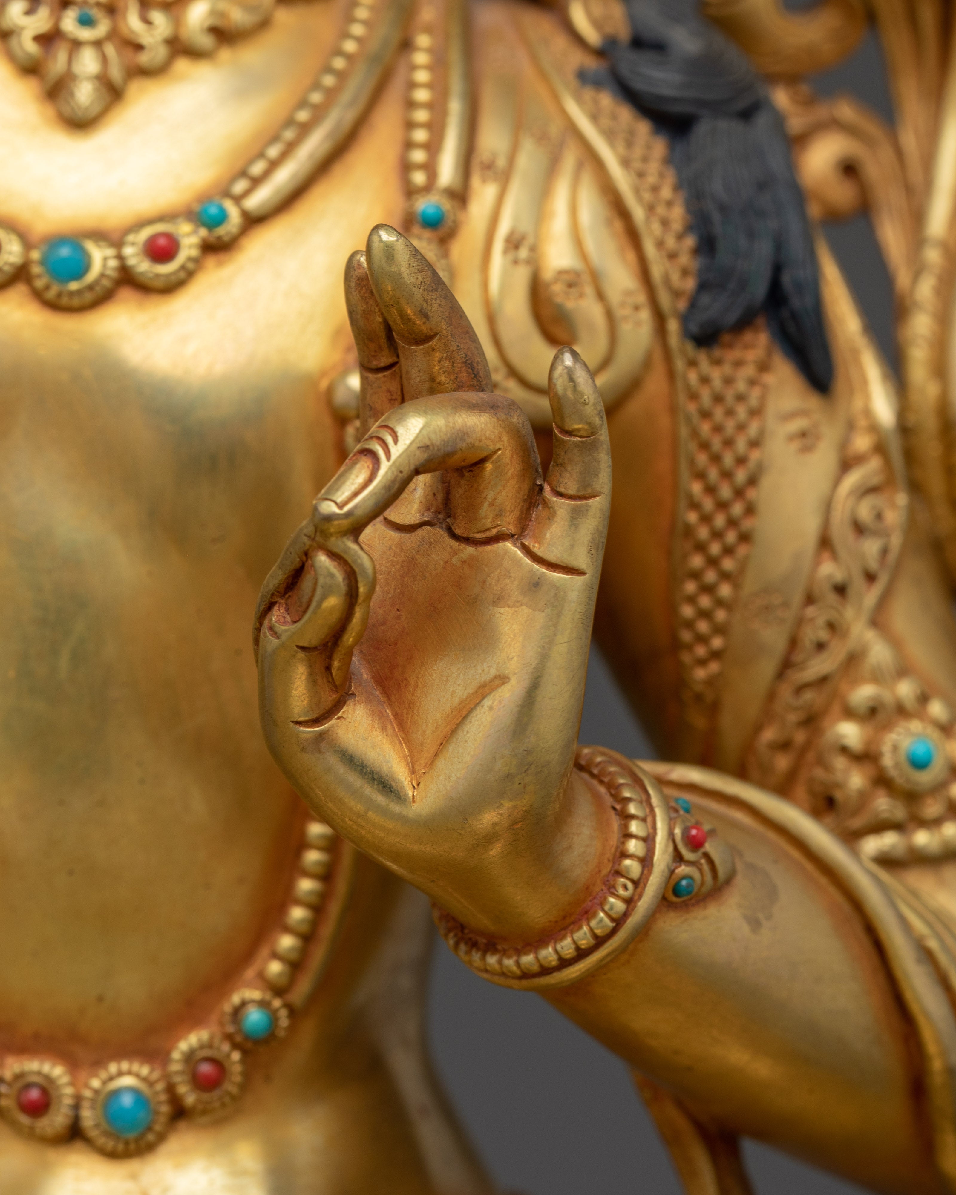 Radiant Manjushri Statue: Wisdom Bodhisattva