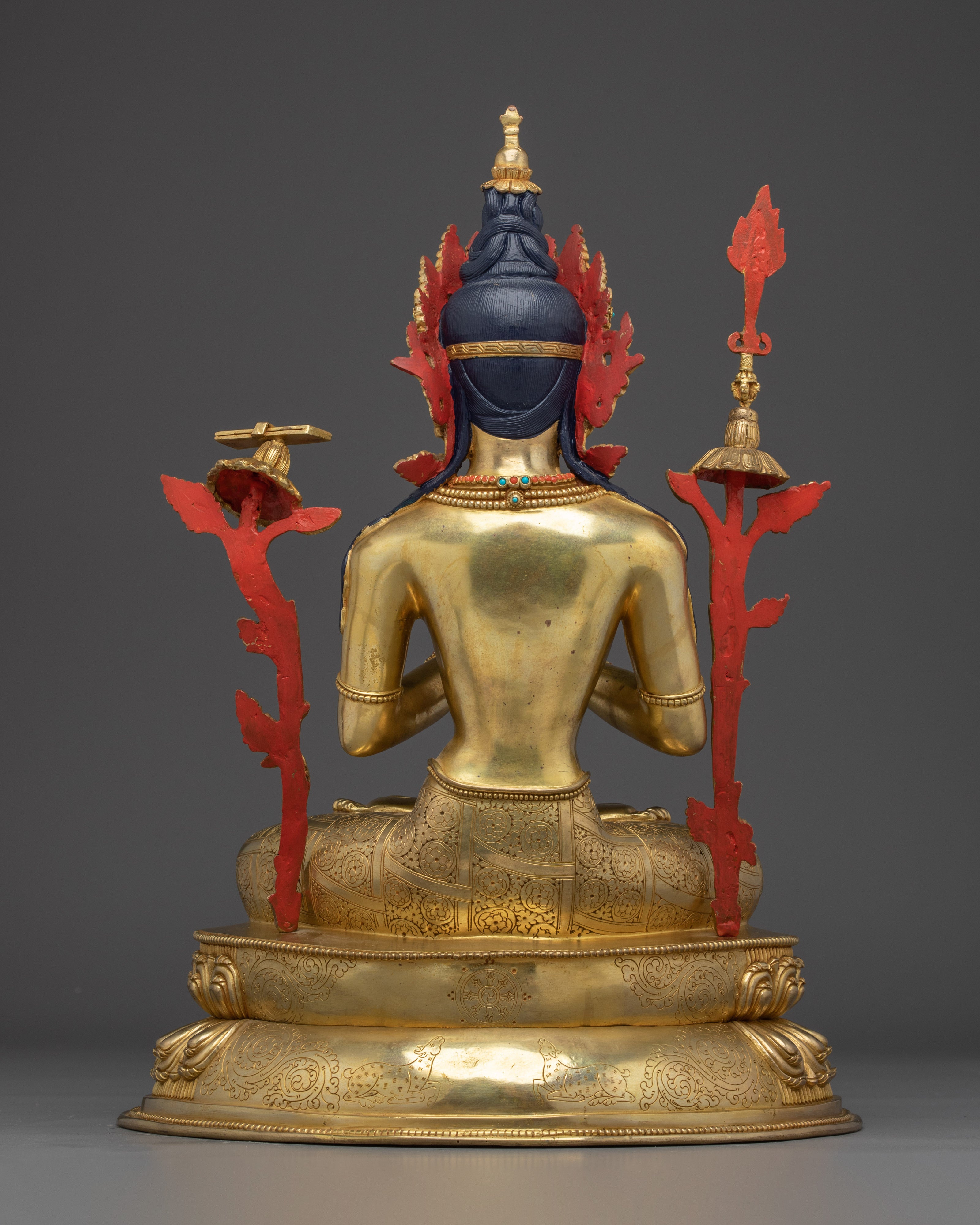 Sacred White Manjushri Sculpture | Handcrafted Nepali Artwork