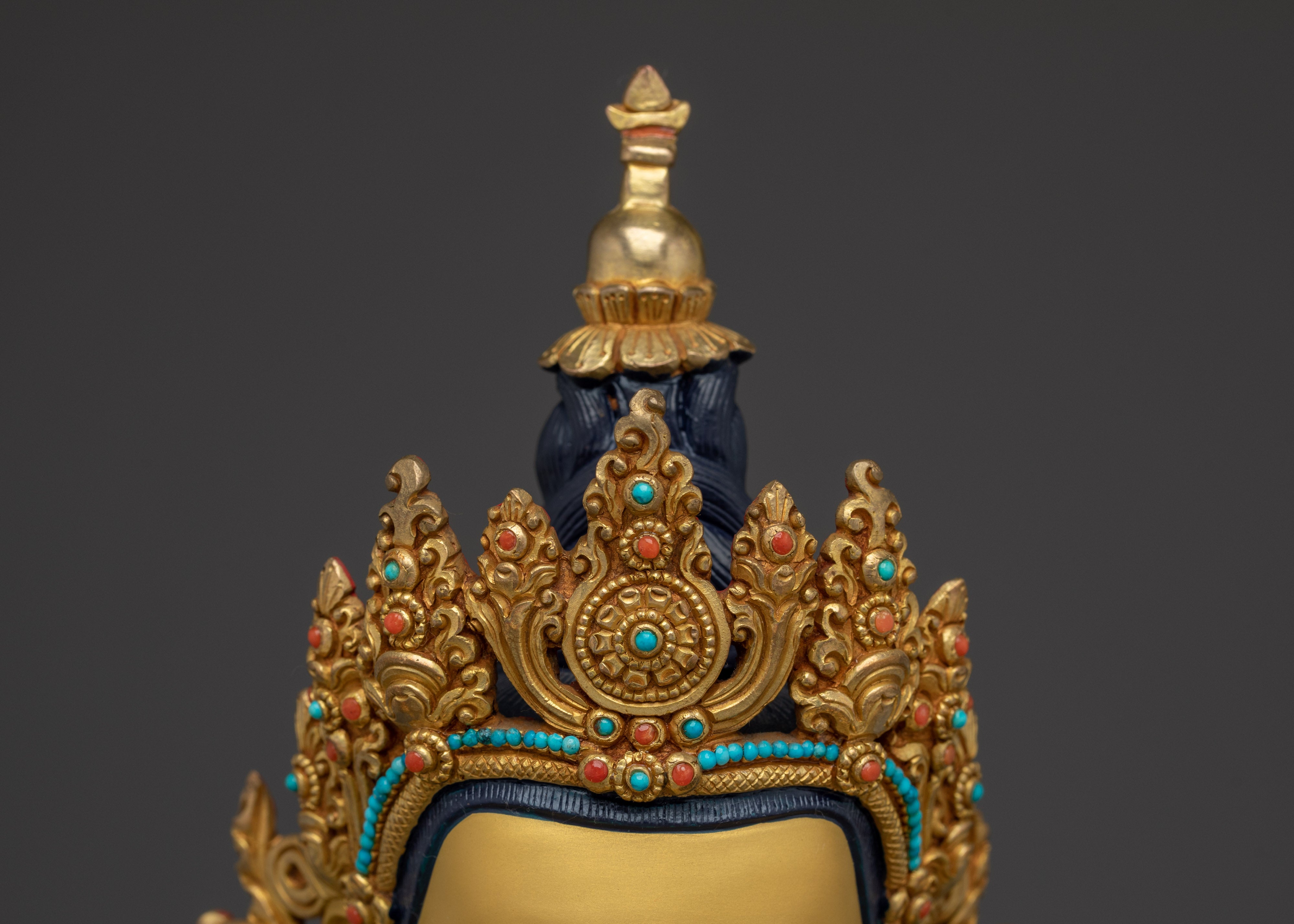 Sacred White Manjushri Sculpture | Handcrafted Nepali Artwork