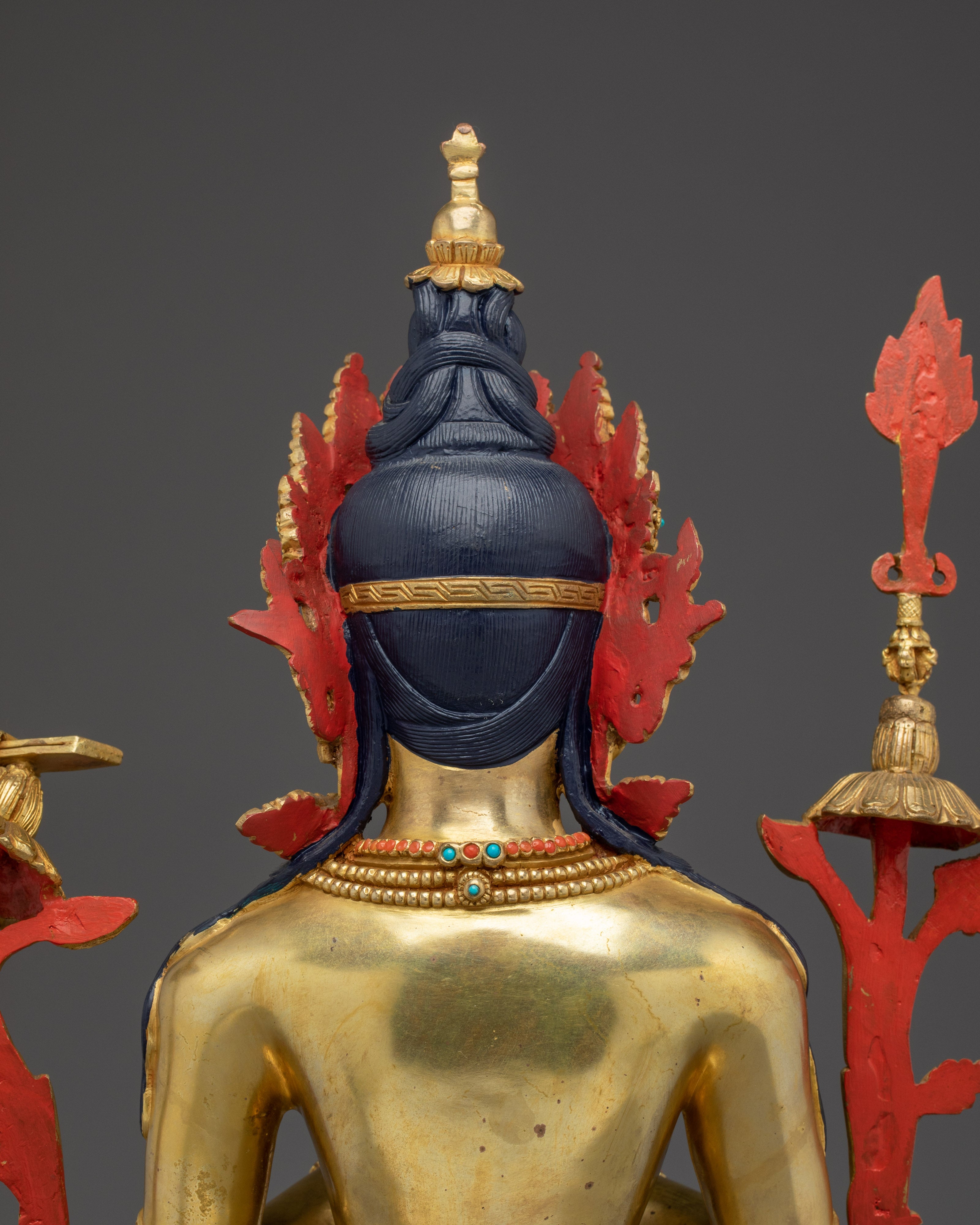 Sacred White Manjushri Sculpture | Handcrafted Nepali Artwork