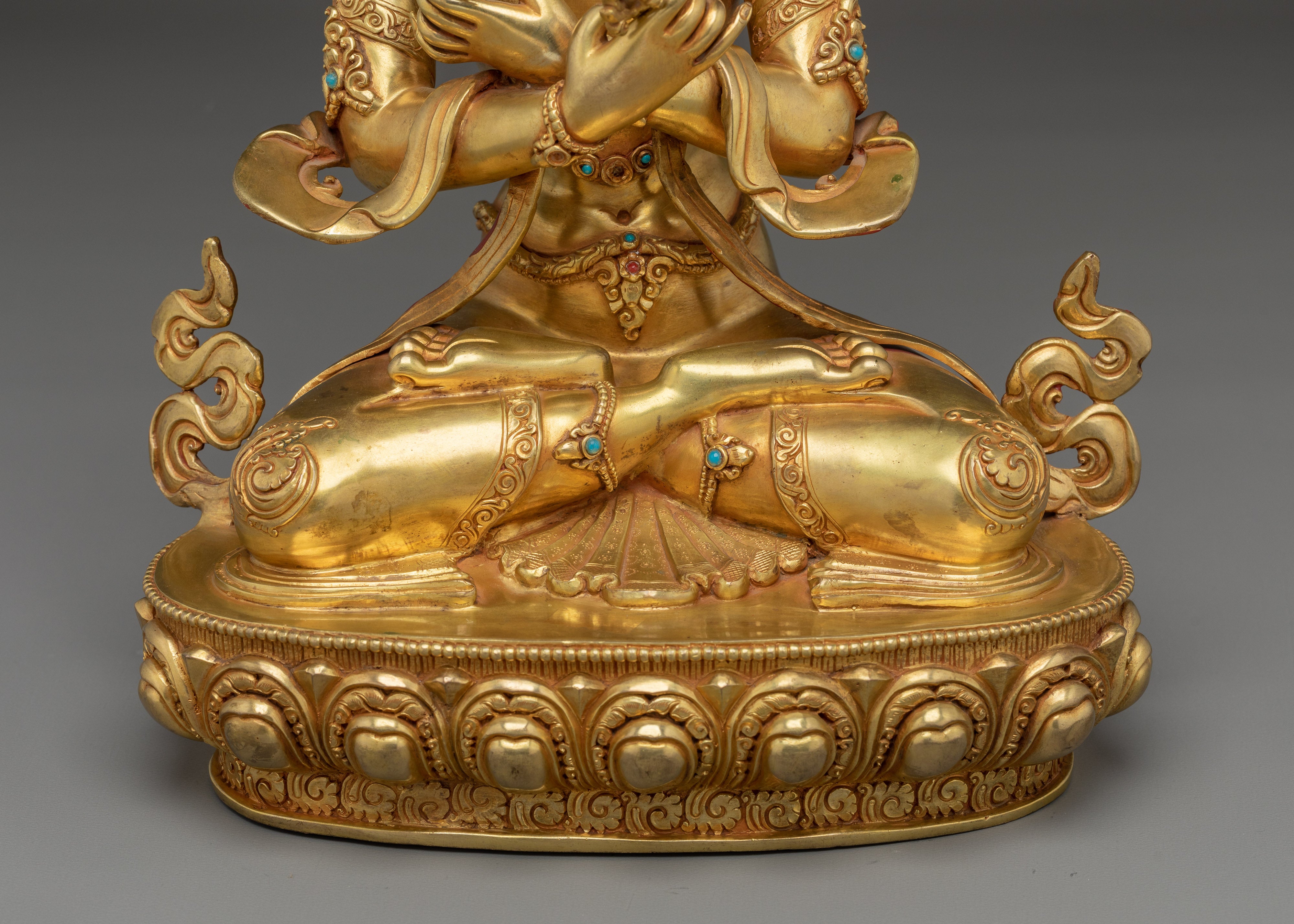 Vajradhara Art for Spiritual Enlightenment | Gold Gilded Copper Statue