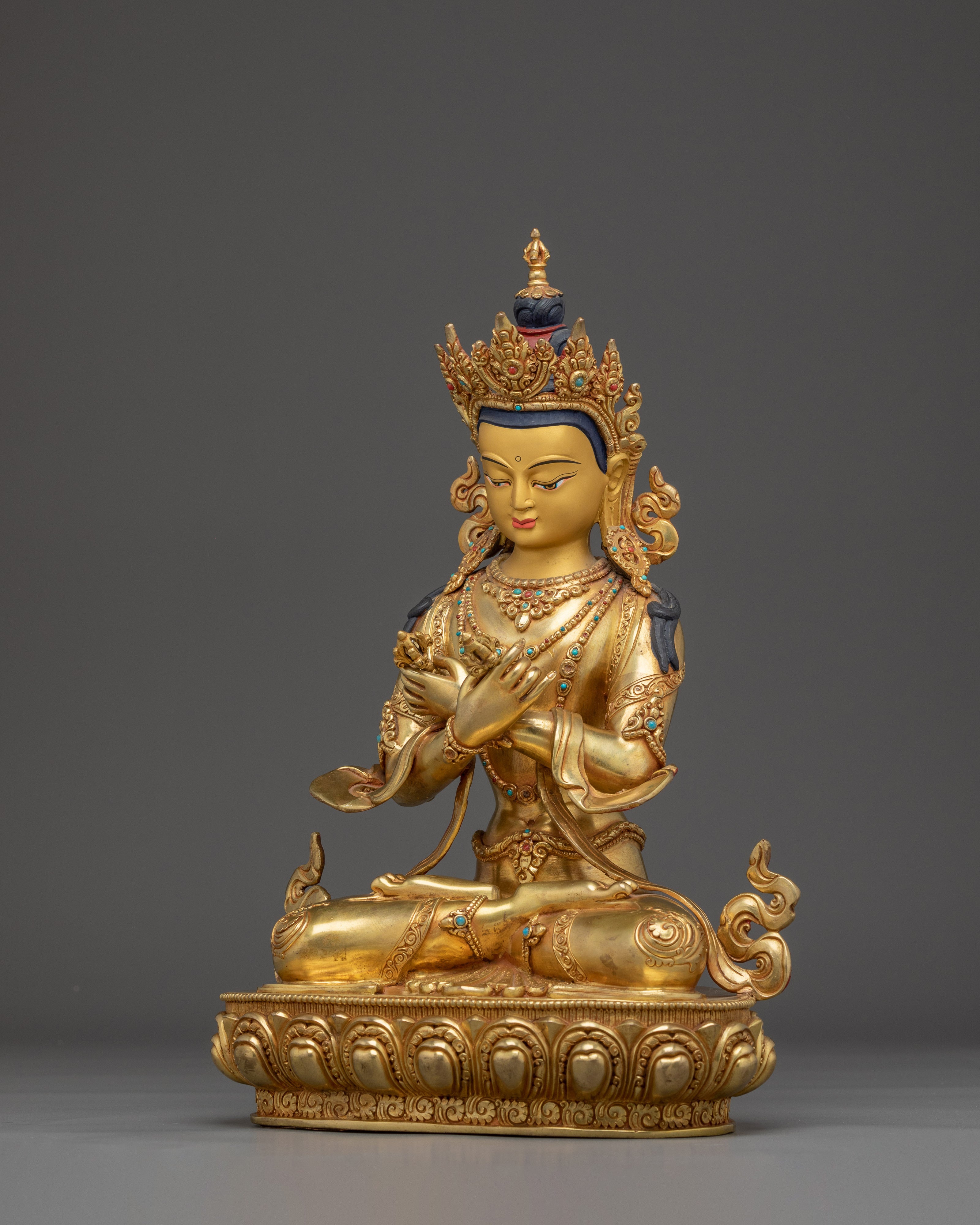 Vajradhara Art for Spiritual Enlightenment | Gold Gilded Copper Statue