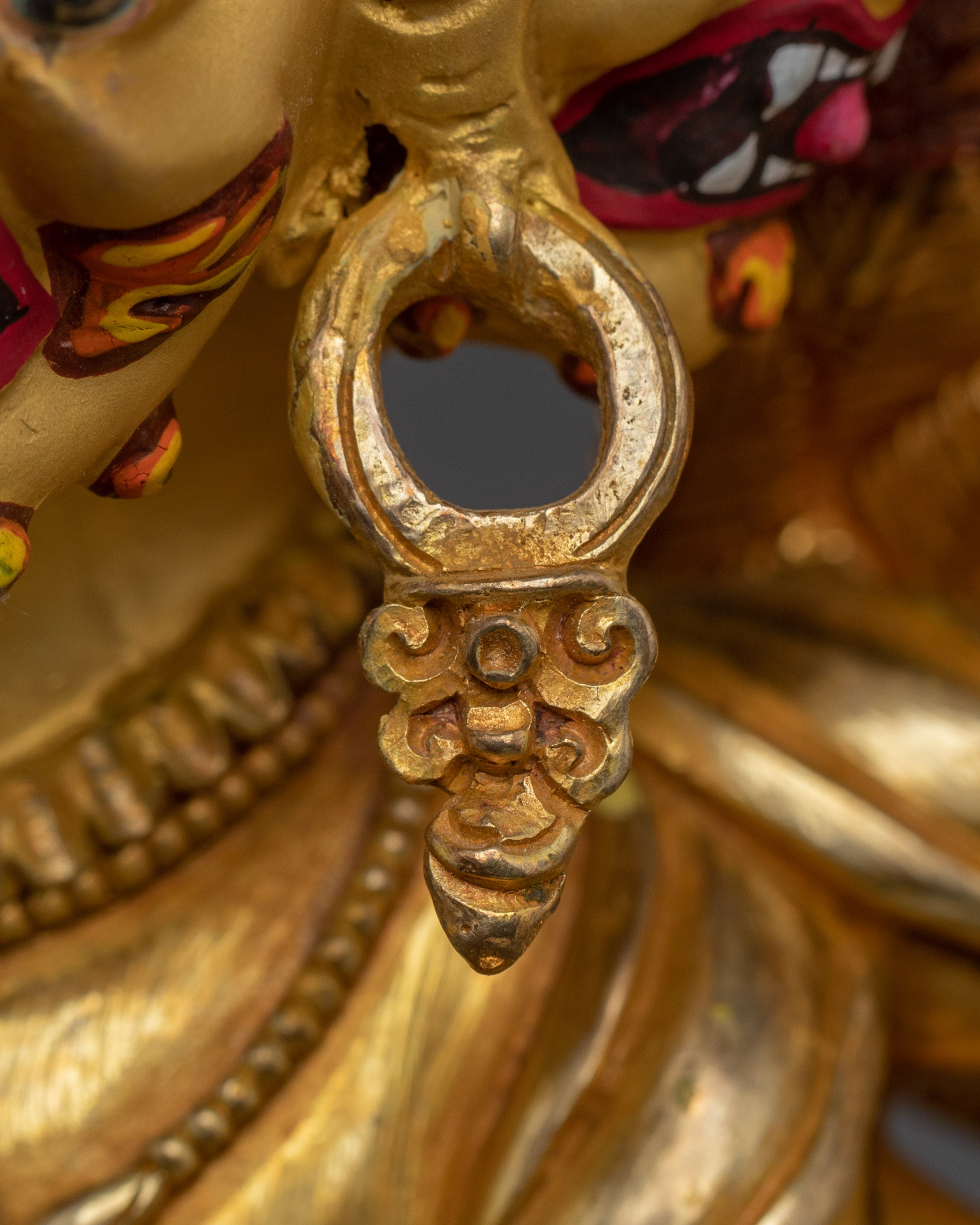 Gold Hayagriva Statue Wrathful Copper Deity | Buddhist Protector for Altar