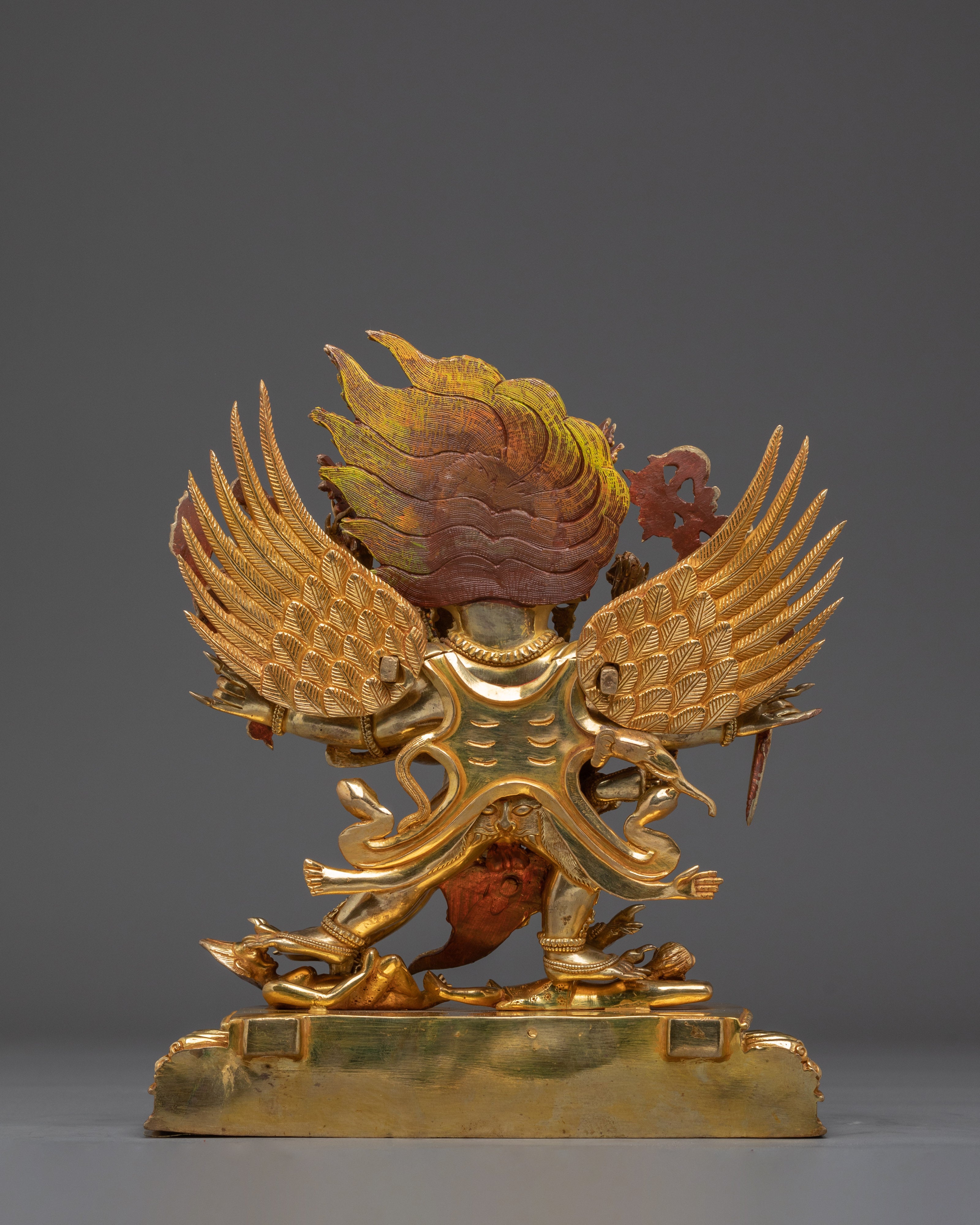 Gold Hayagriva Statue Wrathful Copper Deity | Buddhist Protector for Altar