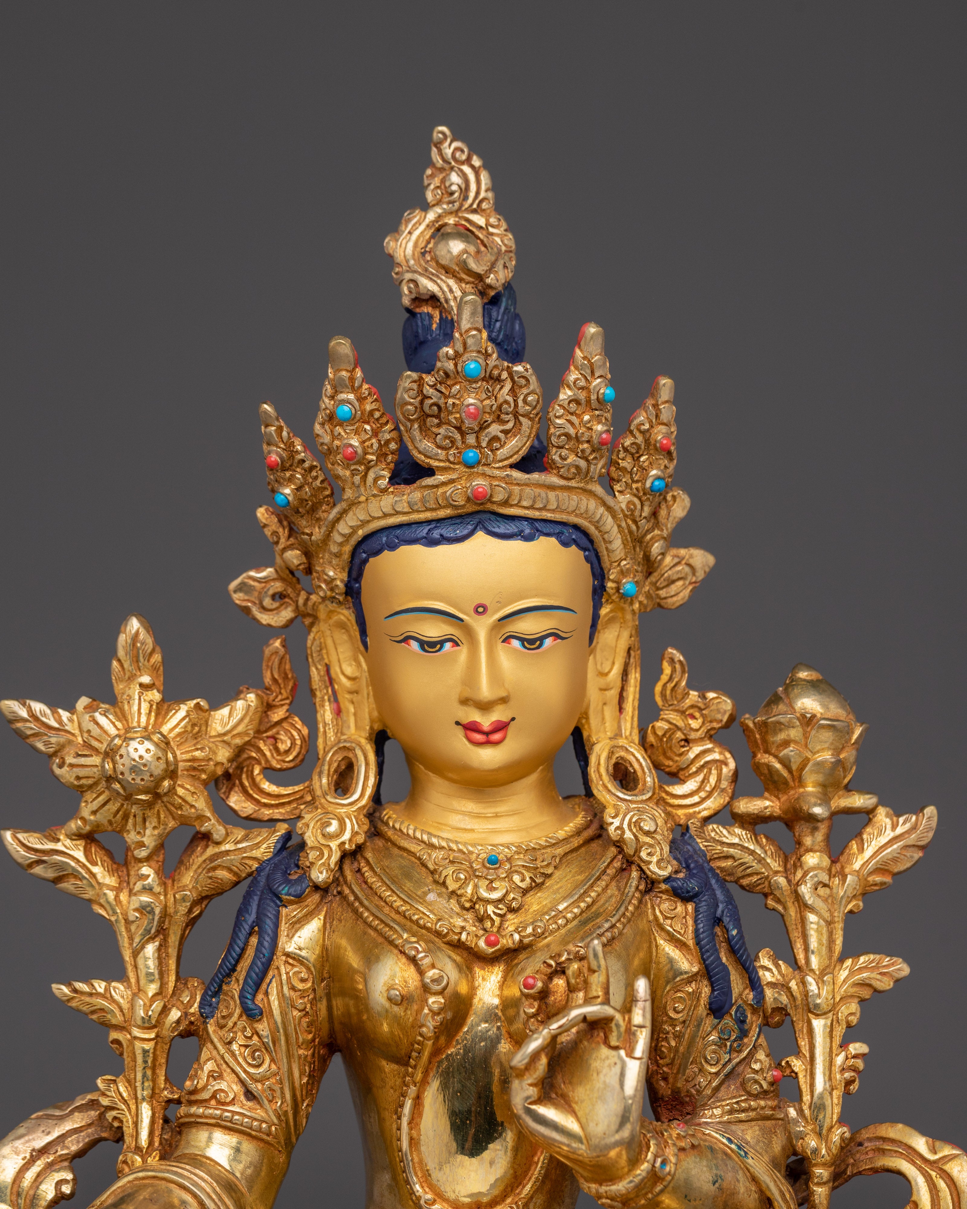 Green Tara Divine Feminine Protector Statue | Goddess of Swift Compassion