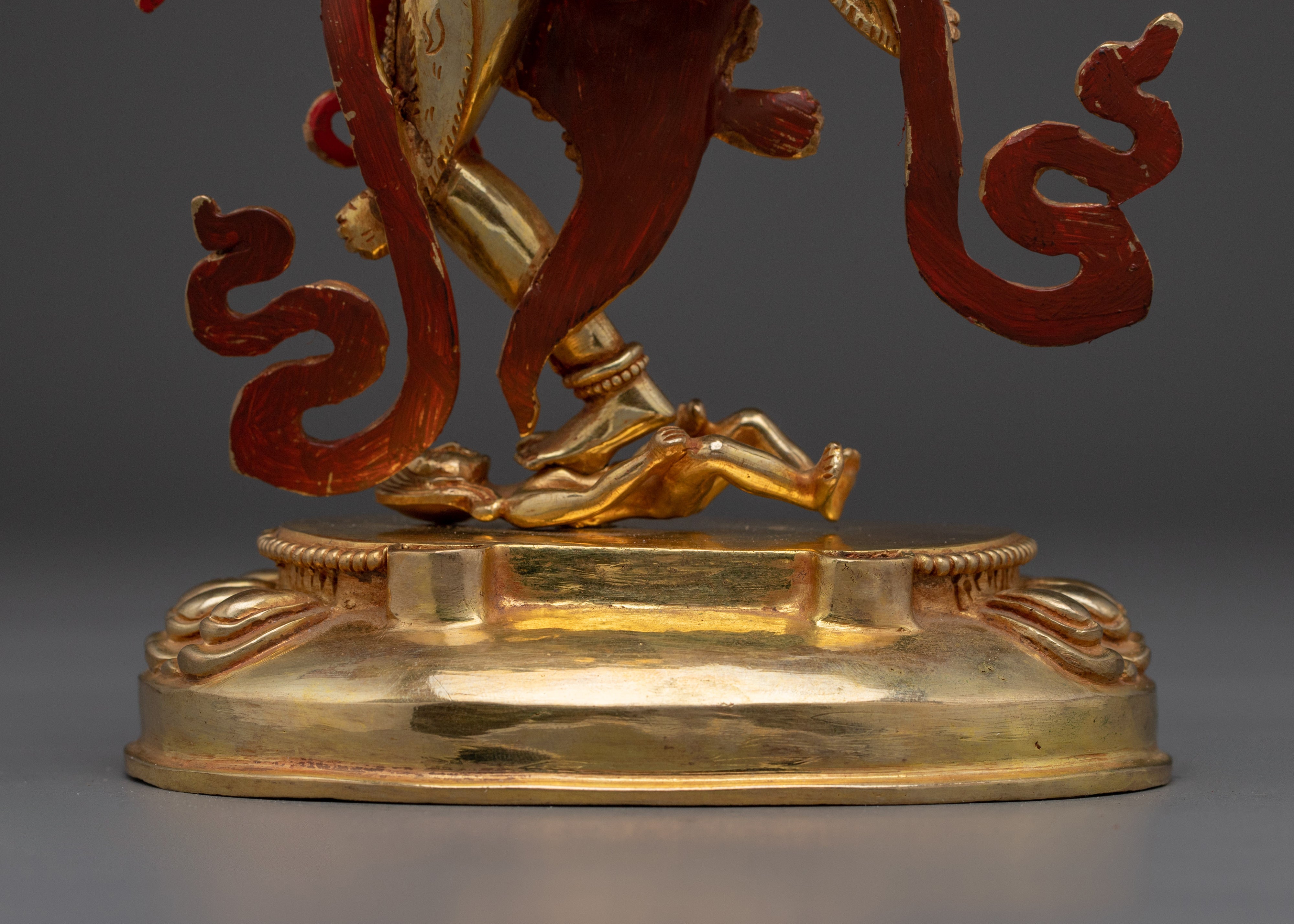 Vajrayana Kurkulla Icon | Gold Gilded Statue for Meditation