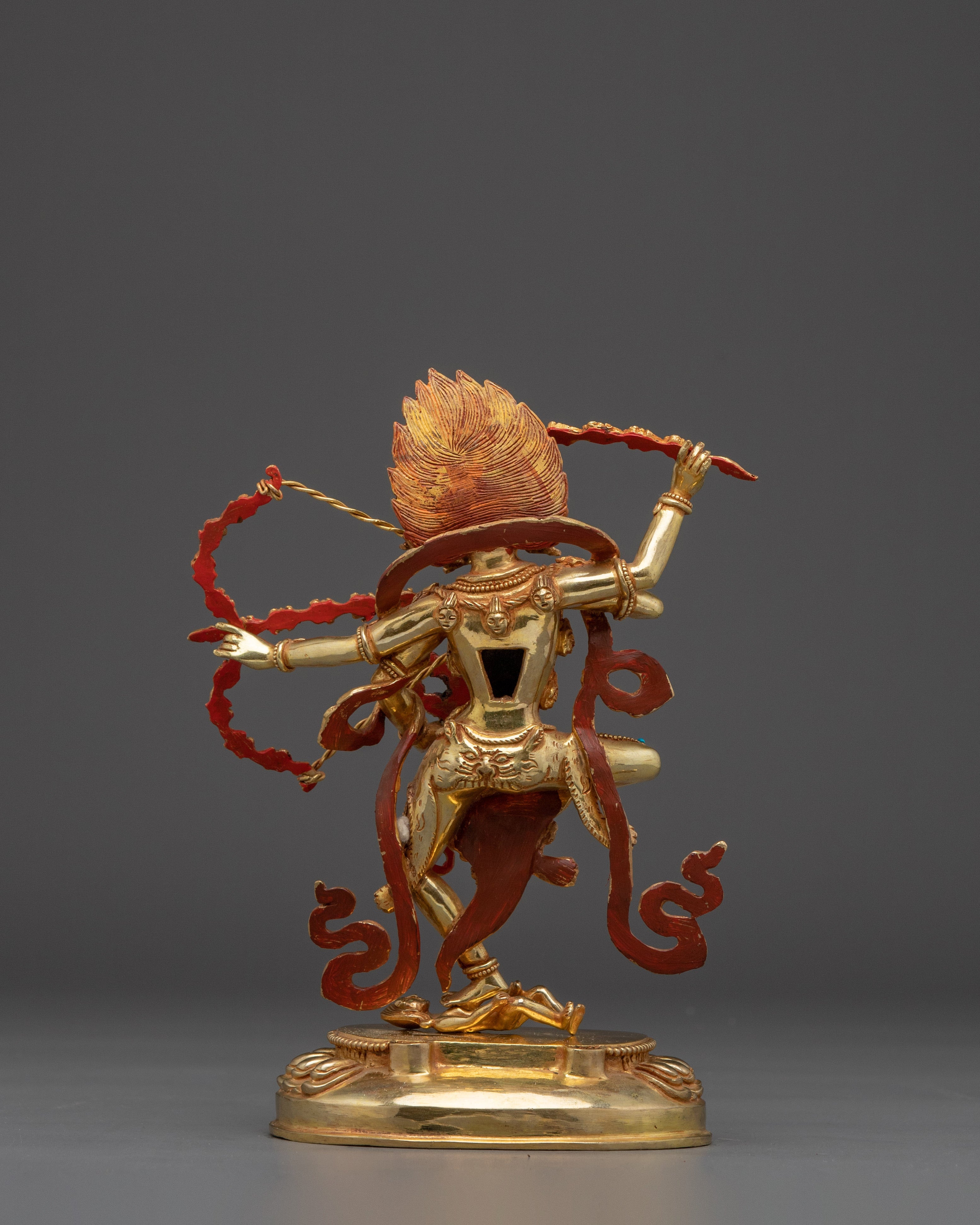 Vajrayana Kurkulla Icon | Gold Gilded Statue for Meditation