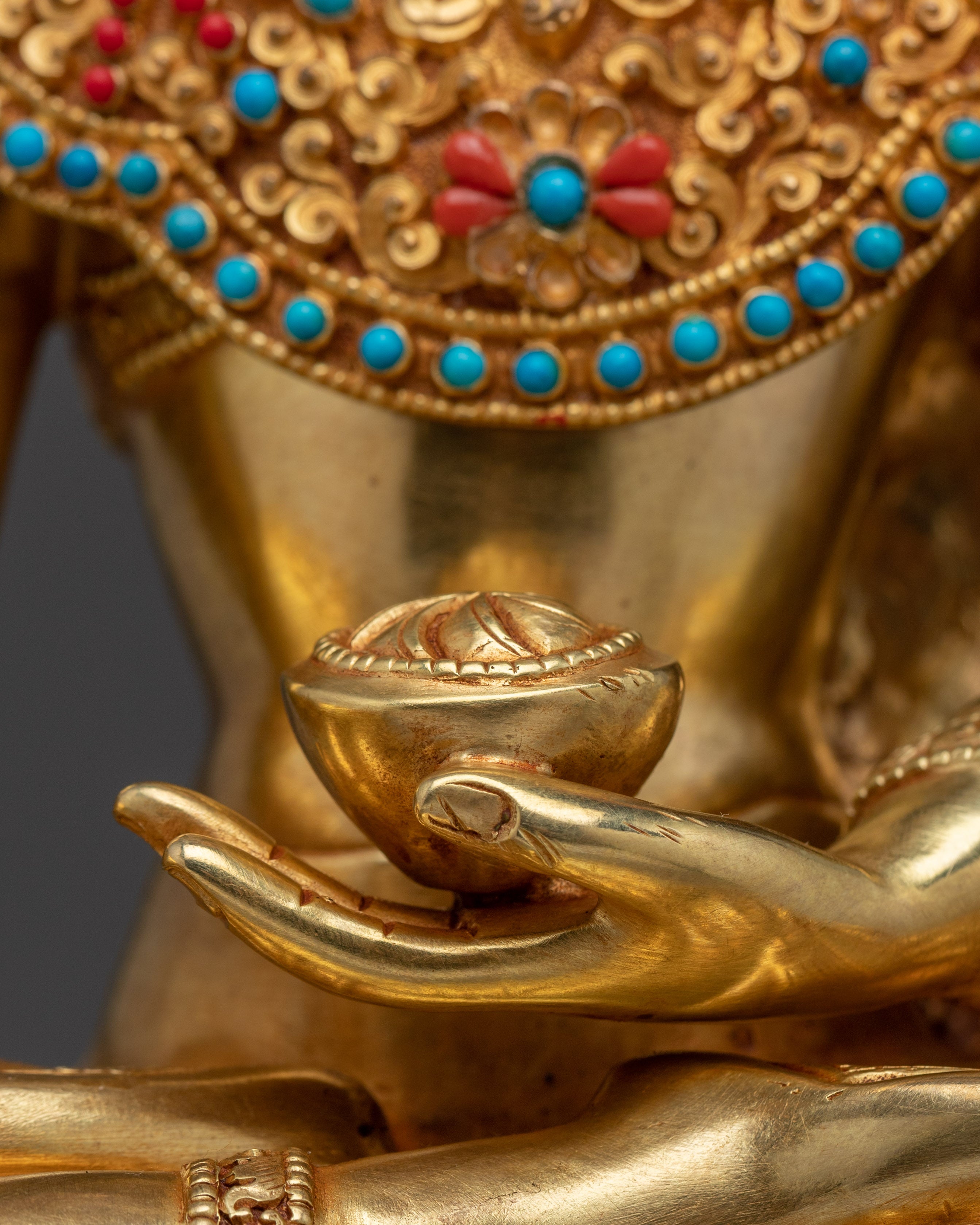 Crown Shakyamuni Buddha Handcrafted Art | Dharma King Shakyamuni